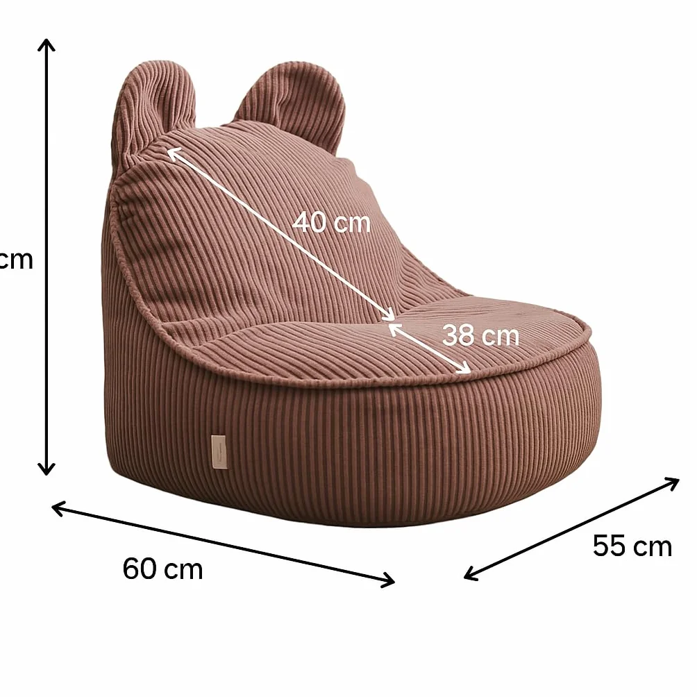 chilly pilley Mumin Fauteuil Enfant en Velours côtelé Cosy et Moelleux Parfait pour la Chambre des Enfants
