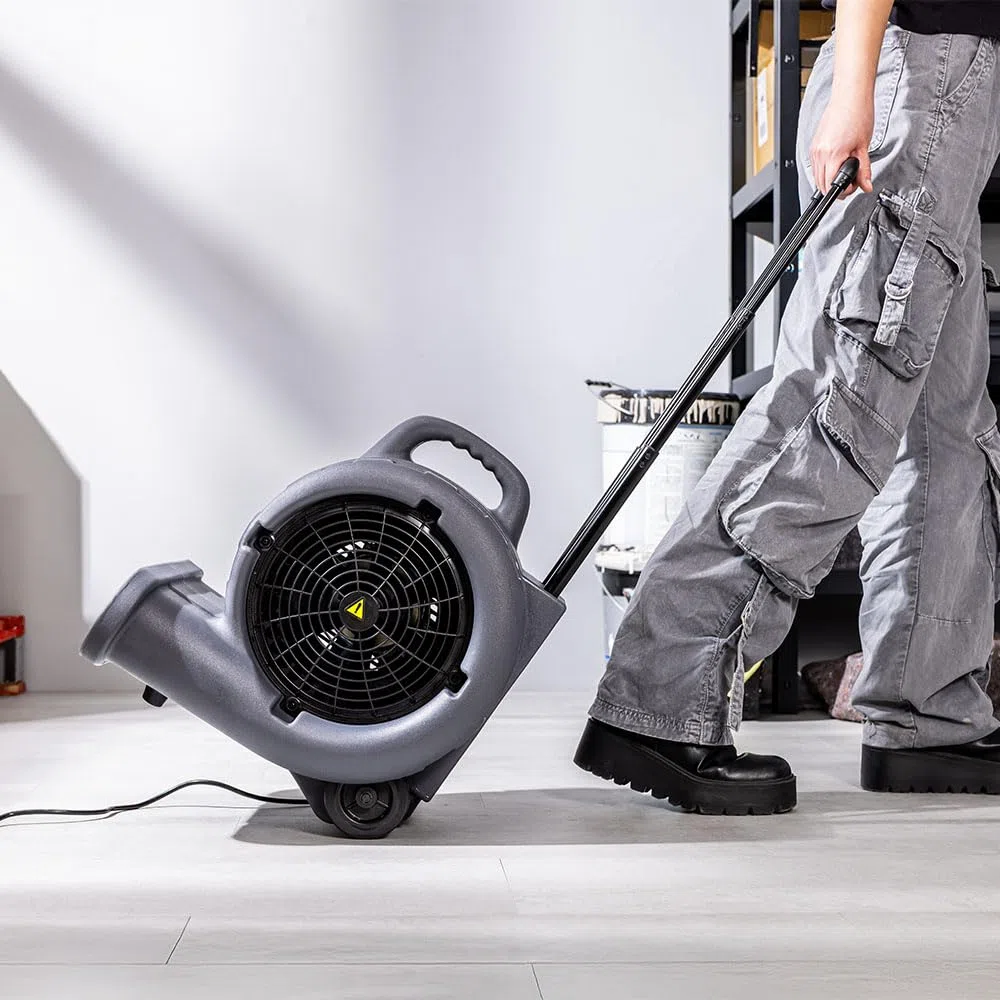 Cecotec Souffleur de Sol Ventilateur de Séchage Blowindustry 6000 Flowfloor, 600W, 1350 Tr/min, 3 Vitesses, Débit d'Air 2700 m³/h, Roues et Poignée Rétractable, Contrôle Intuitif, Facile à Transporter