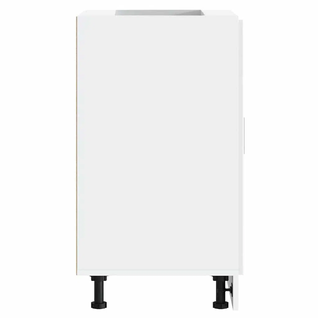 vidaXL Armoire de Cuisine Porto Blanc Brillant Bois ingénierie