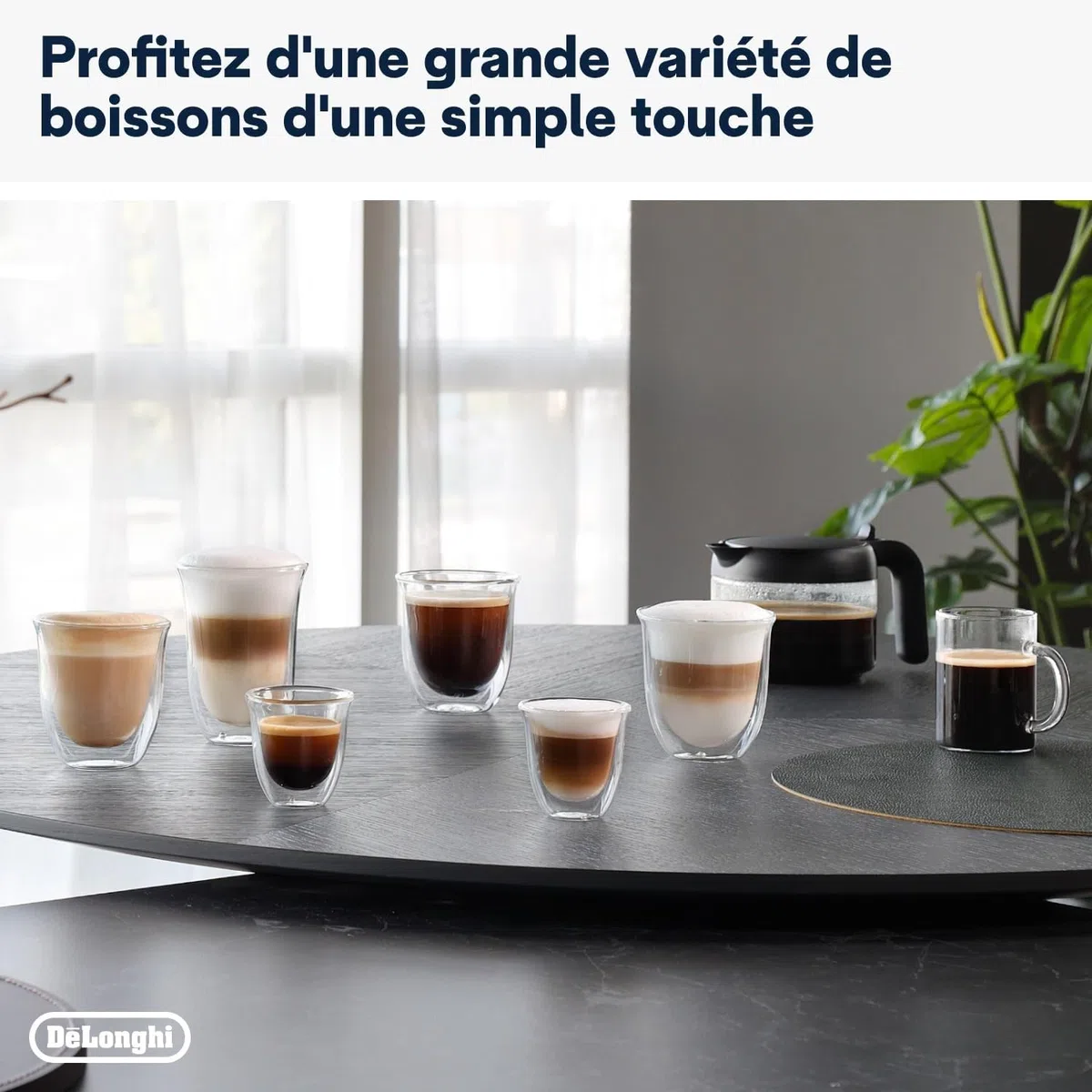 De'Longhi Dinamica Plus ECAM382.70.B, Machine Automatique à Café en Grains, Cafetière avec Technologie LatteCrema, Machine Espresso avec 18 Recettes, Écran TFT 3,5", 1450W, Noir