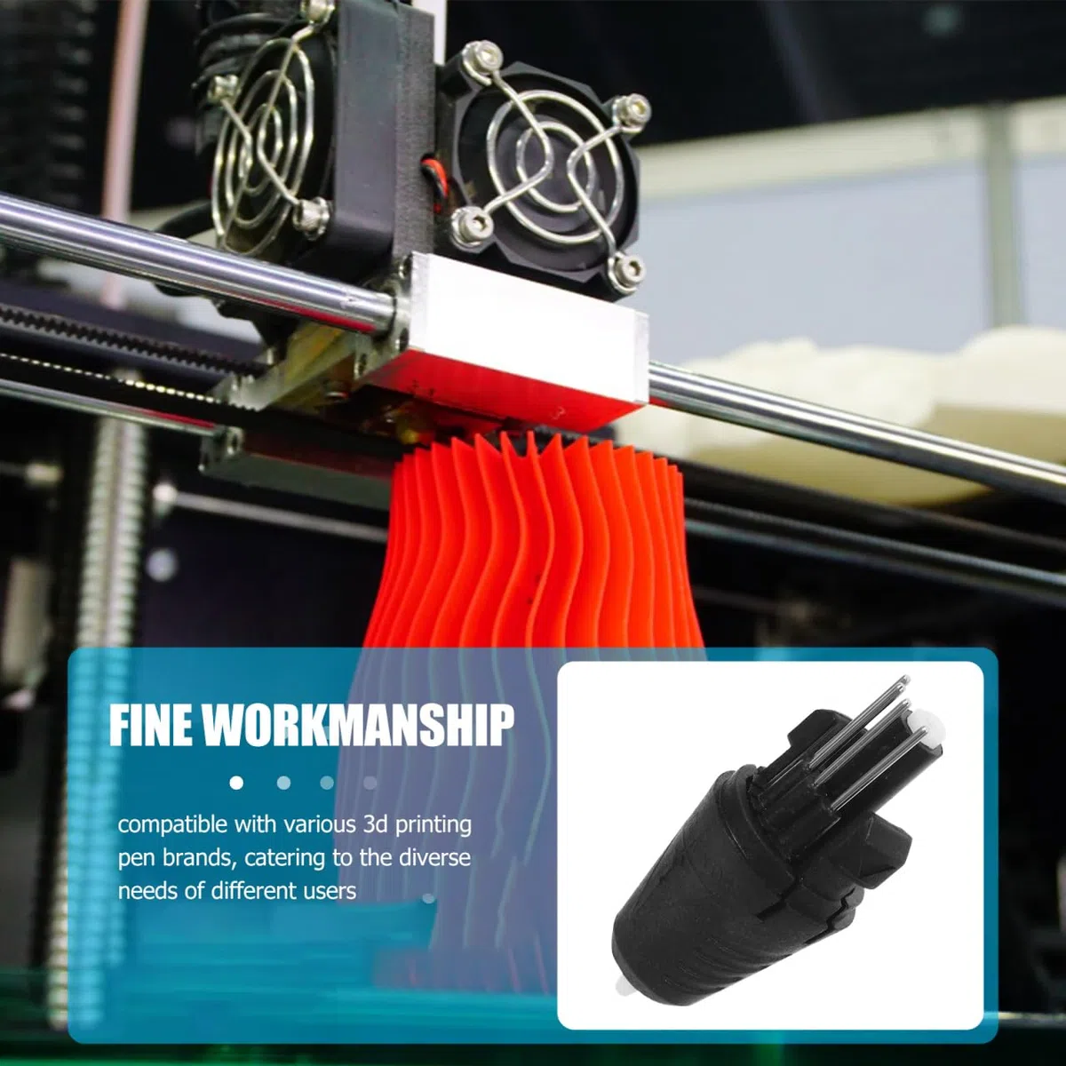 Stylo d'impression 3D pour imprimante 3D - Module de pointe de stylo d'impression 3D - Pointe de stylo en plastique noir