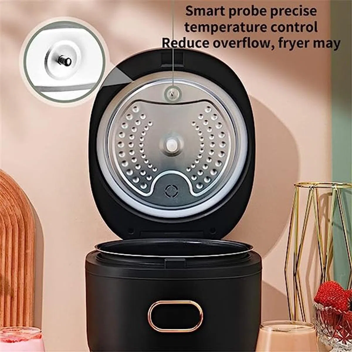 Pot de Perles 5L entièrement Automatique, cuiseur de Perles de Tapioca Commercial pour Le thé Boba, Le thé à Bulles et Le thé au Lait, écran Tactile 900W