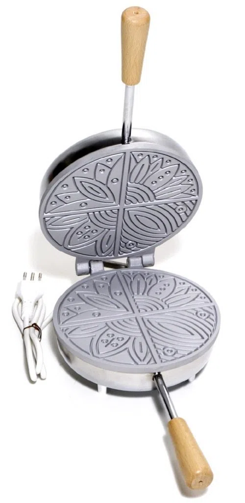 8030100CR Gaufrier rond, 600 W, chromé