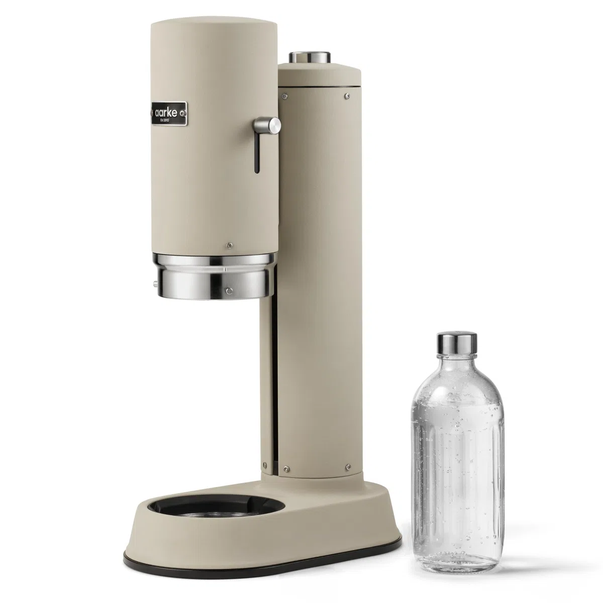 Aarke Carbonator Pro, Machine à Soda avec Bouteille en Verre, Finition Sand