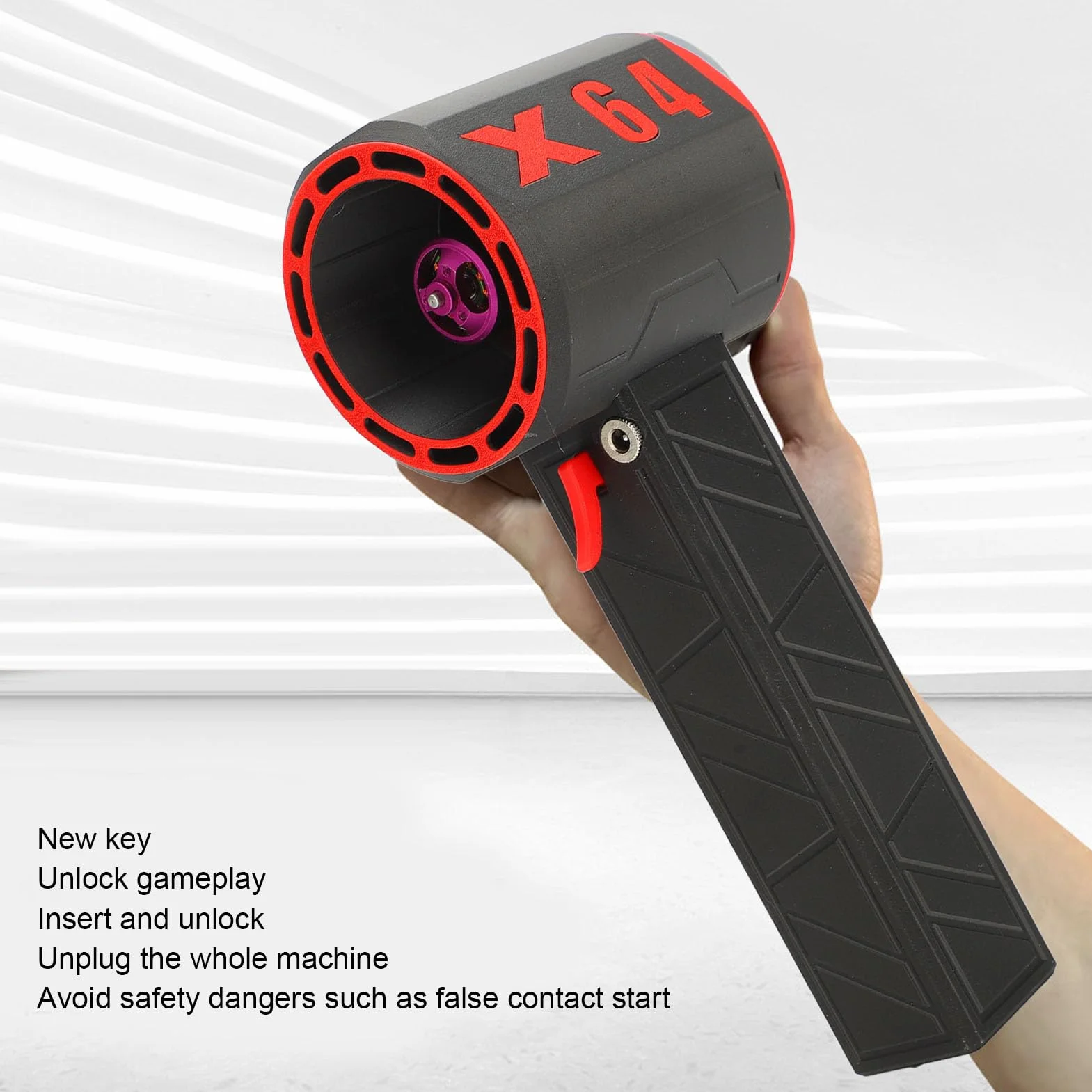 Bewinner Ventilateur Jet Fan Dry - 180 000 tours par minute - Ventilateur puissant - Réglage de la vitesse en continu - Moteur sans balais de 64 mm
