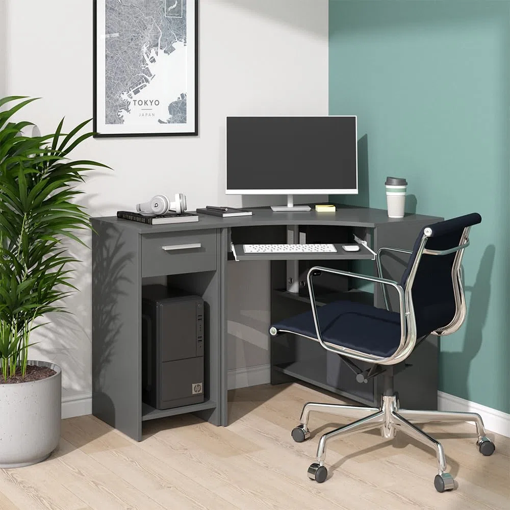 Vicco Armoire PC Odin, Anthracite, 35.1x45cm, Convient au Rangement d’Un PC et de Ses Accessoires