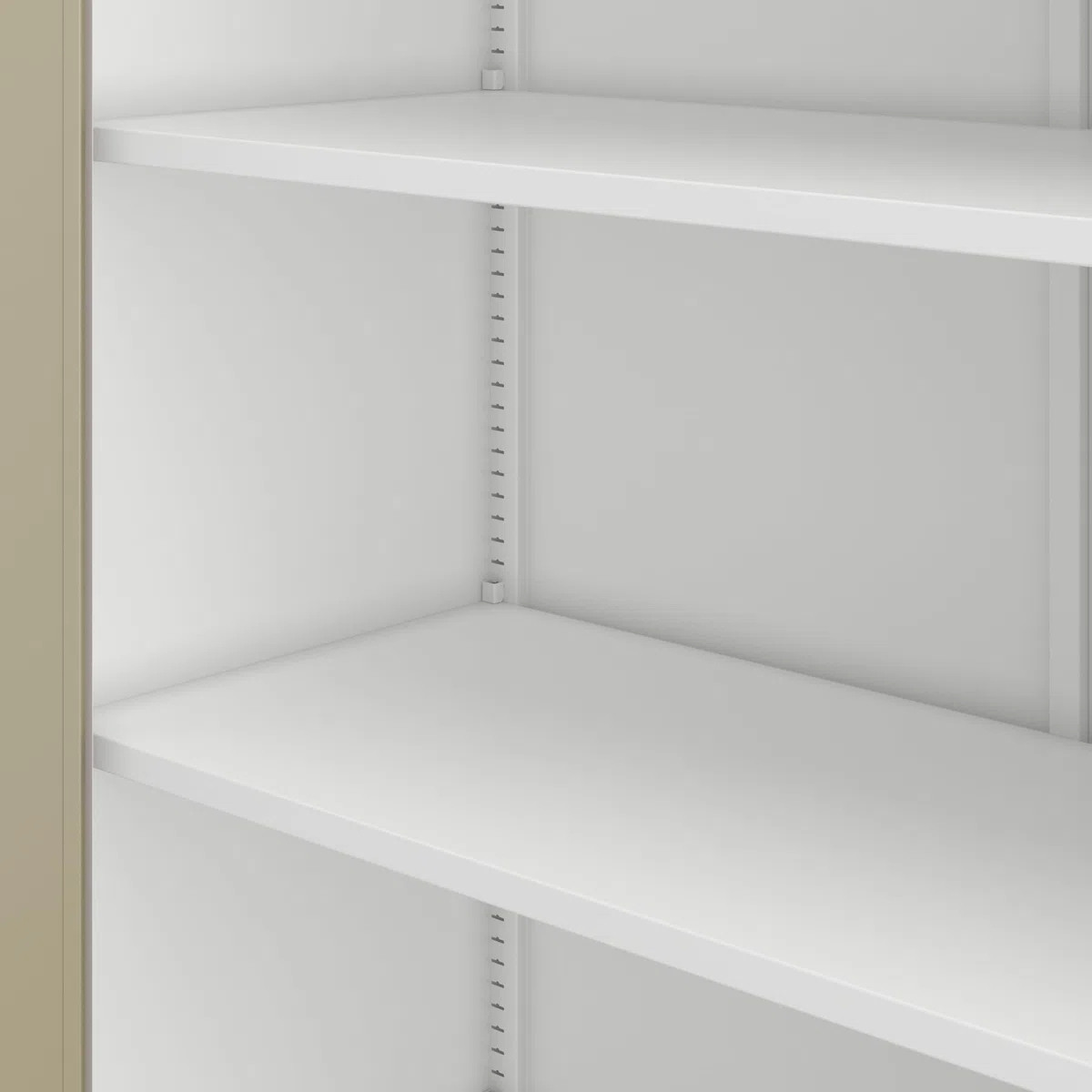 Jan Nowak Armoire de Bureau métallique 4 étagères tôle d'acier revêtement en Poudre 185 cm x 90 cm x 40 cm (Blanc/Imitation Bois)