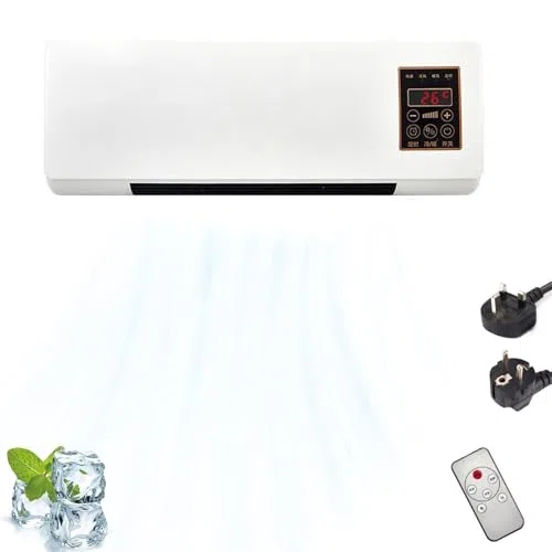 Mini climatiseur Mural Portable avec Refroidissement et Chauffage Rapides et Silencieux, Aucune Installation requise