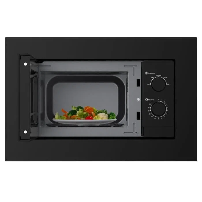 Micro-ondes encastrable - CONTINENTAL EDISON - CEMO20EBM2-1280 W - L59,5xH38,5xP35,3 cm - 20L - Noir