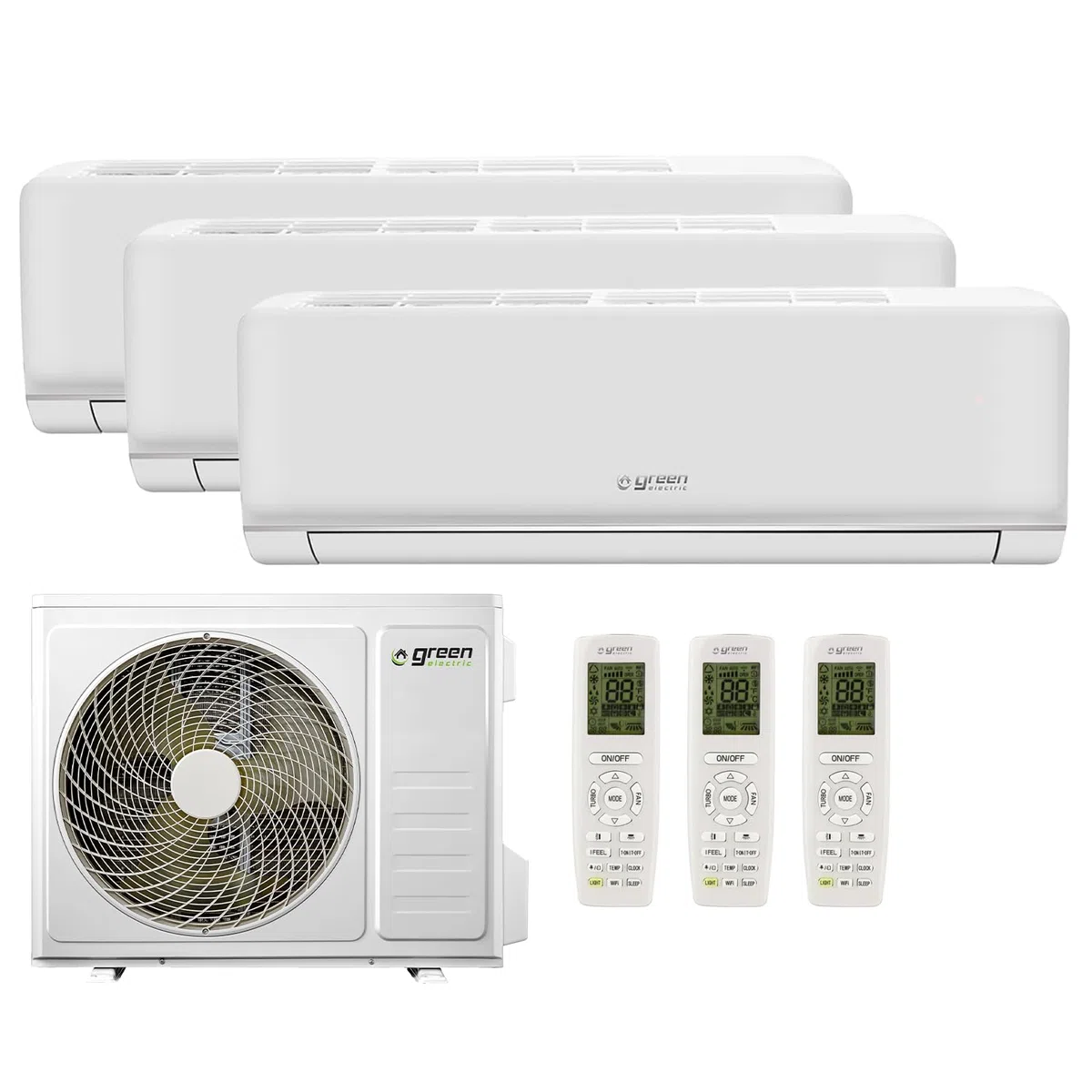 Plus Climatiseur Trial Split 9000 + 9000 + 12000 BTU, Wi-Fi R32, Efficacité Énergétique A++/A+, Trois Unités Intérieures et 1 Unité Extérieure, avec Télécommande, Faible Consommation