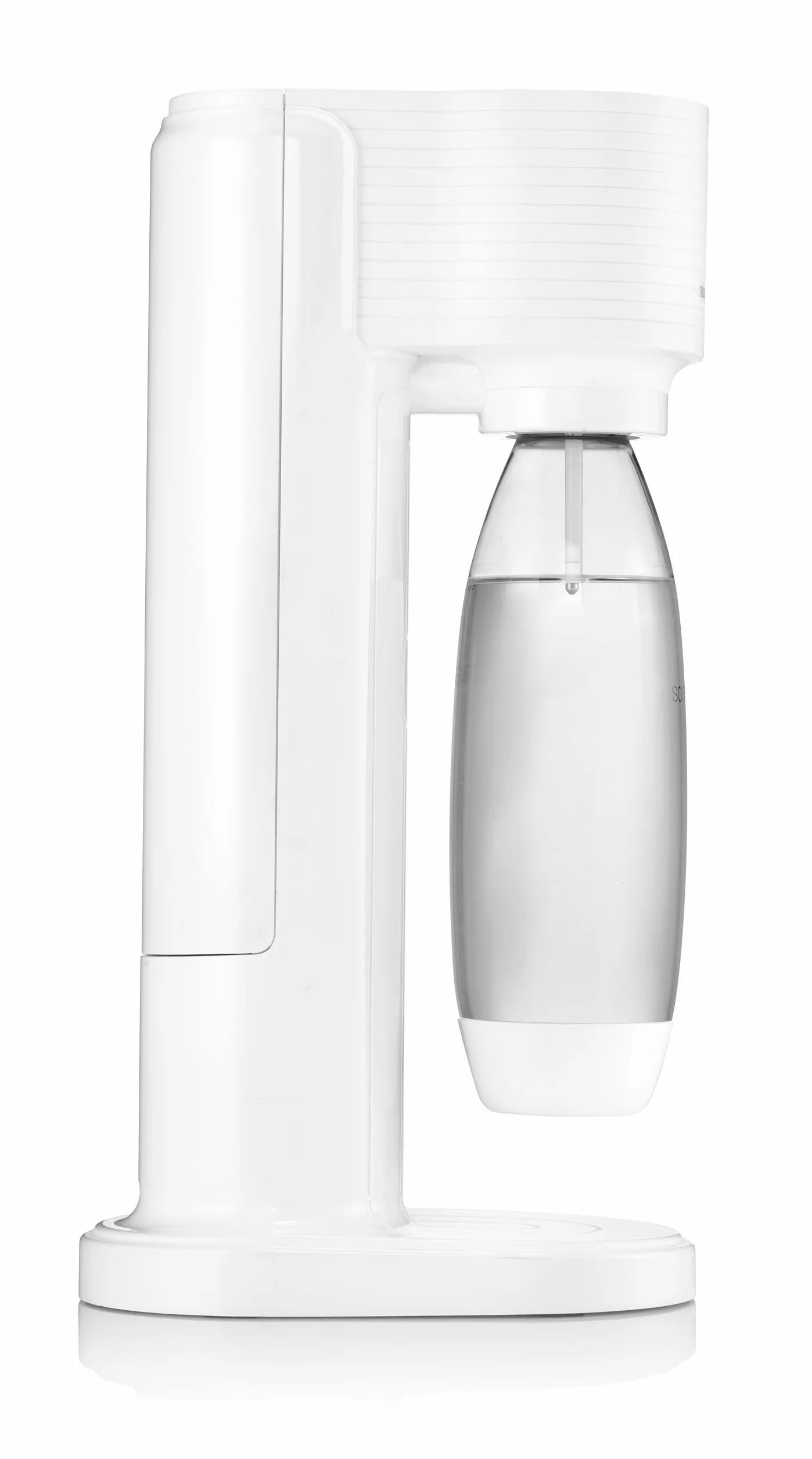 Sodastream Gasatore Gaia blanc idéal pour fabriquer de l'eau gazeuse, comprend une bouteille lavable en machine à laver et un cylindre contenant du Co2