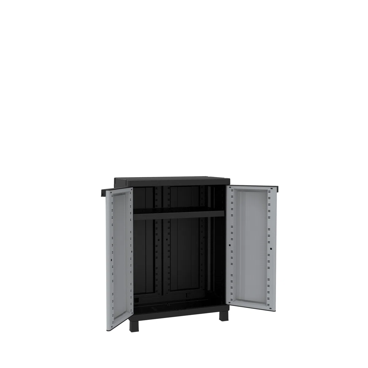 Terry - Twist Black 680, Armoire à 2 portes, 1 Étagère Intérieure, pour Intérieur et Extérieur Couvert, 68x39x91,5 cm