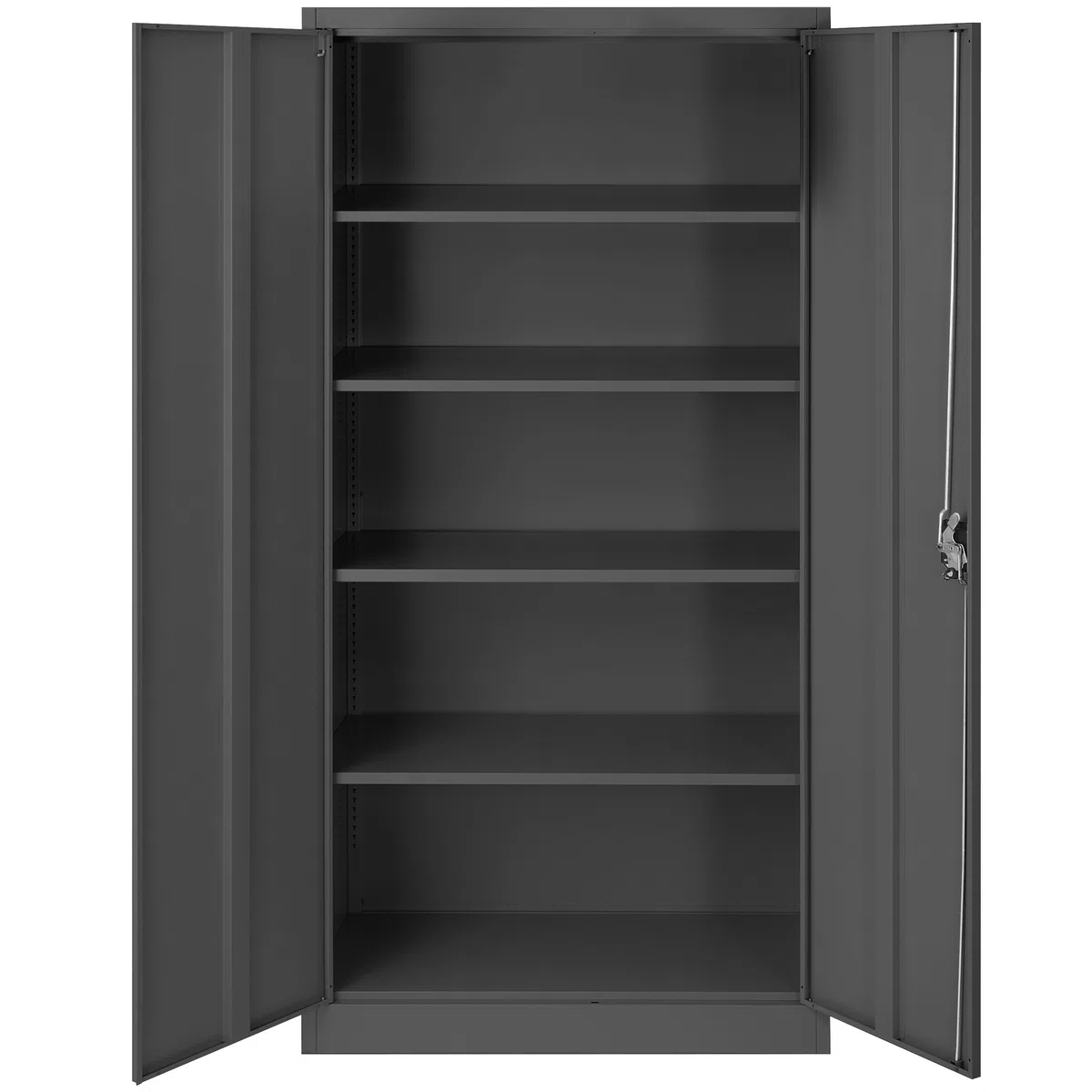 Jan Nowak Armoire de Bureau Métallique 4 étagères tôle d'acier revêtement en Poudre 195 cm x 90 cm x 40 cm (Anthracite)