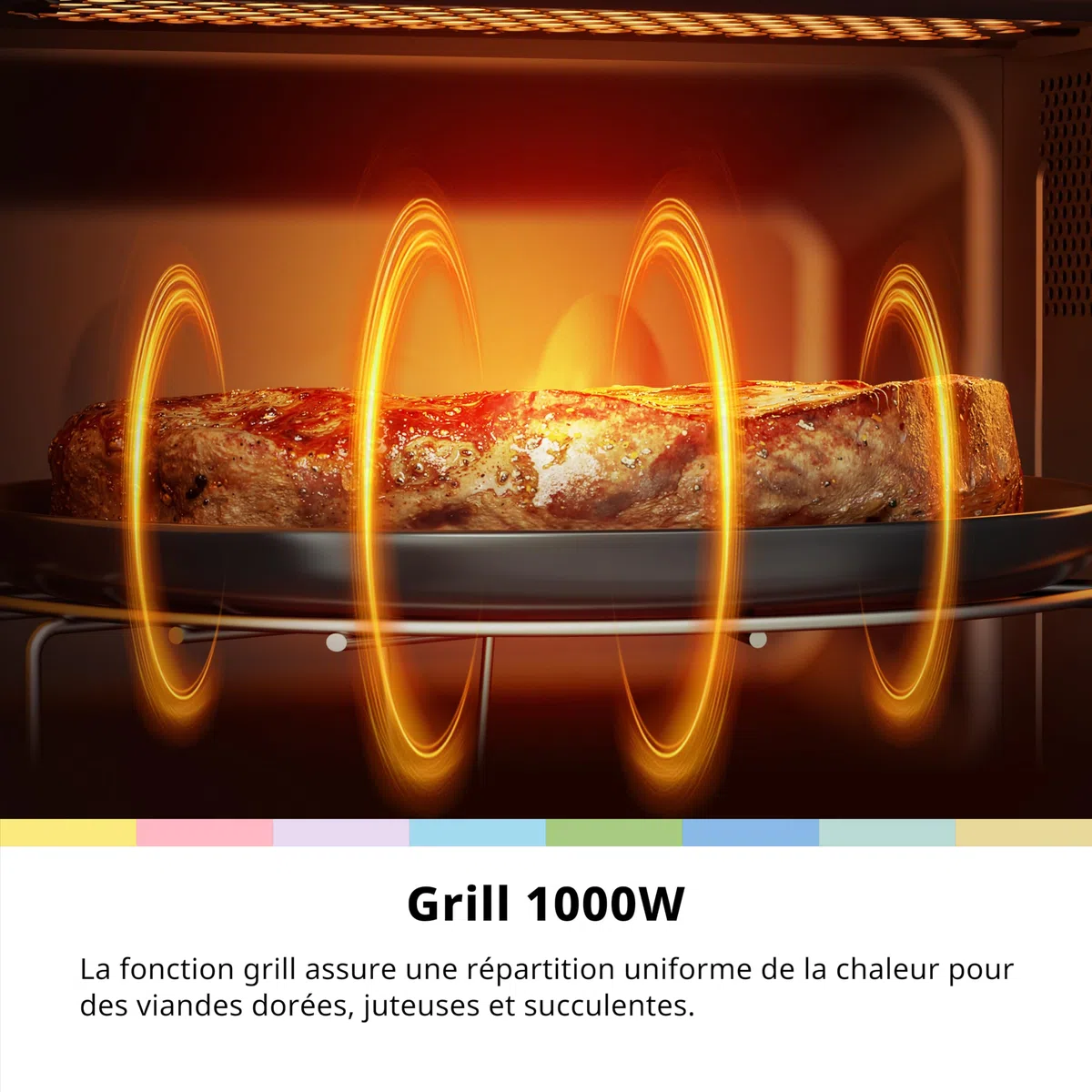 COMFEE' Four à Micro-ondes avec Grill, 20 Litres, 700 W, Grill 1000 W, 5 Niveaux de Puissance, Minuterie 1-35 min, Design Compact, Noir
