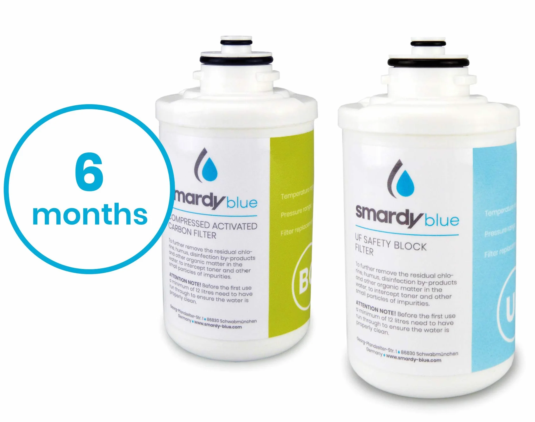 smardy Filtre de rechange 2en1 Set pour Soda & Cool Machine à soda - Filtro de bloque de carbón activado + Ultrafiltration (membrane UF)