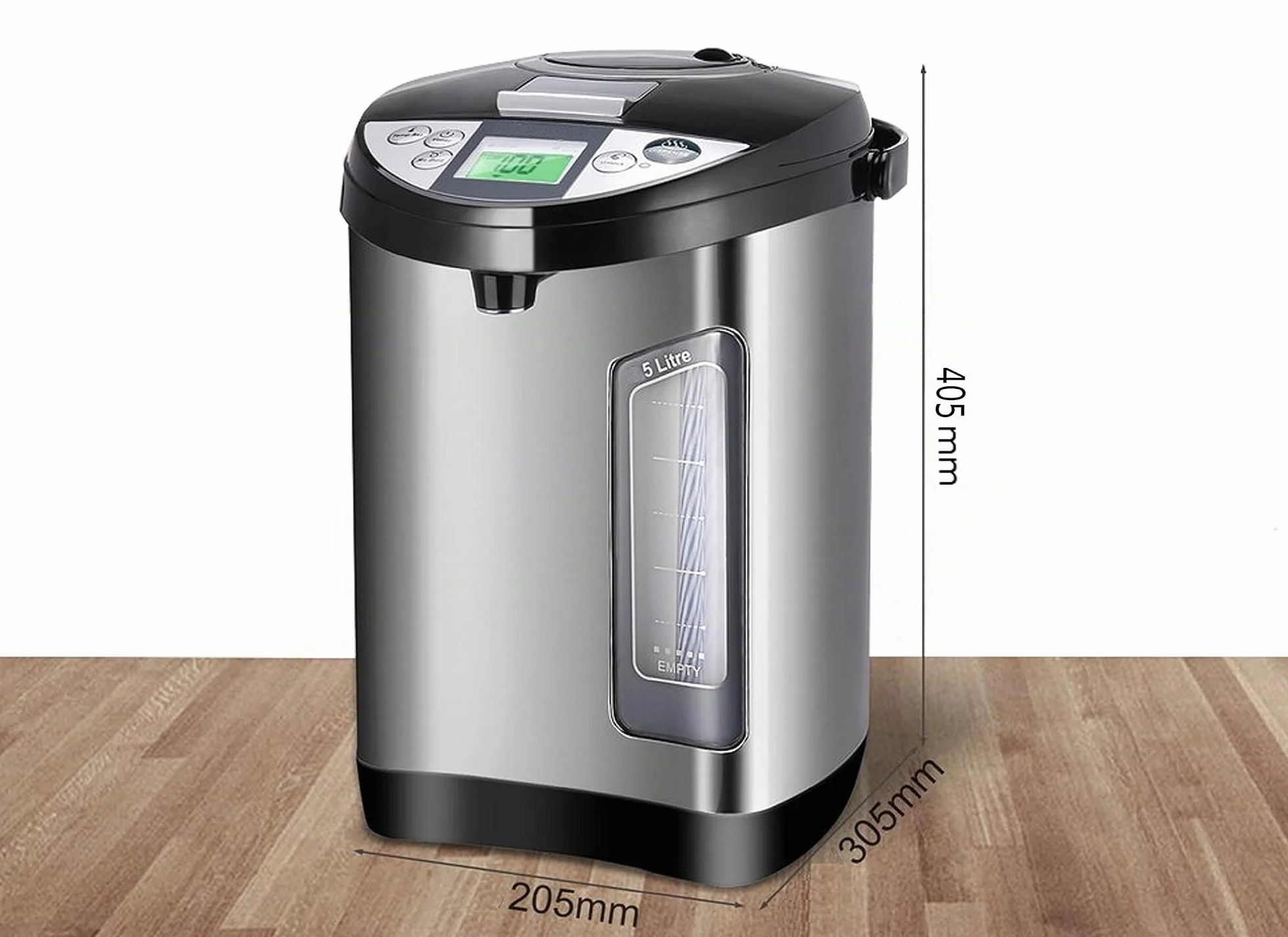 Thermopot 5 L | Distributeur d'Eau Chaude en Acier Inoxydable | Écran LC | Idéal pour le Vin Chaud | Bouilloire à Thé | Bouteille Isotherme