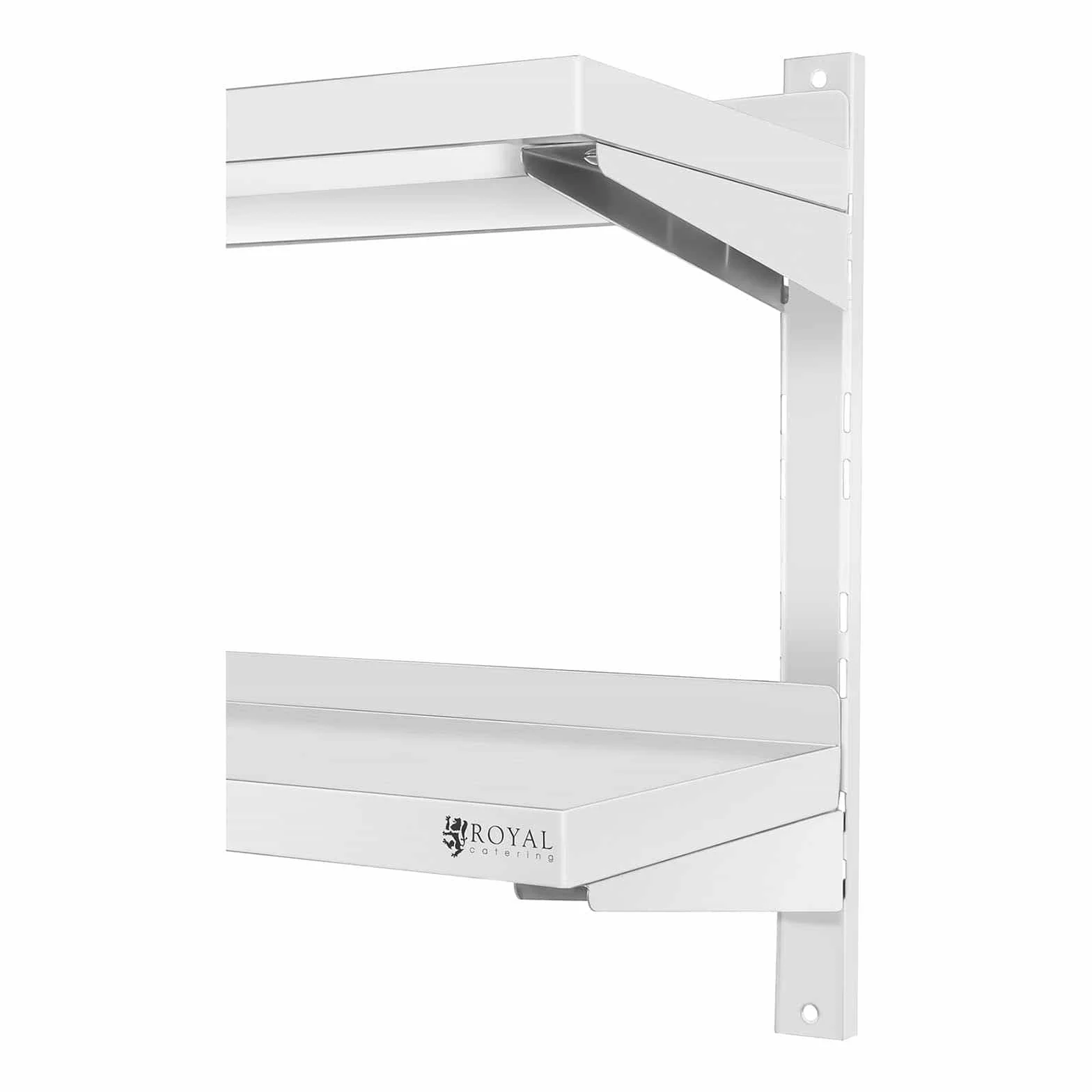 Royal Catering Étagère Murale Cuisine Tablette Flottante INOX 100 cm RCWR-1000.3 (100 x 30 cm, Pose Murale, Épaisseur 3,5 cm, Capacité 40 kg)