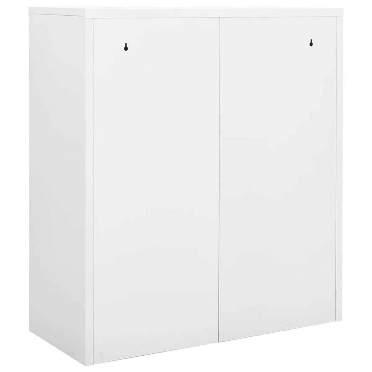 Capwee Meuble de Rangement Bureau avec tiroirs Casier de Rangement Metal Armoire Metallique Armoire avec Serrure pour Bureau Salon Garage-Blanc-90x40x102 cm-2