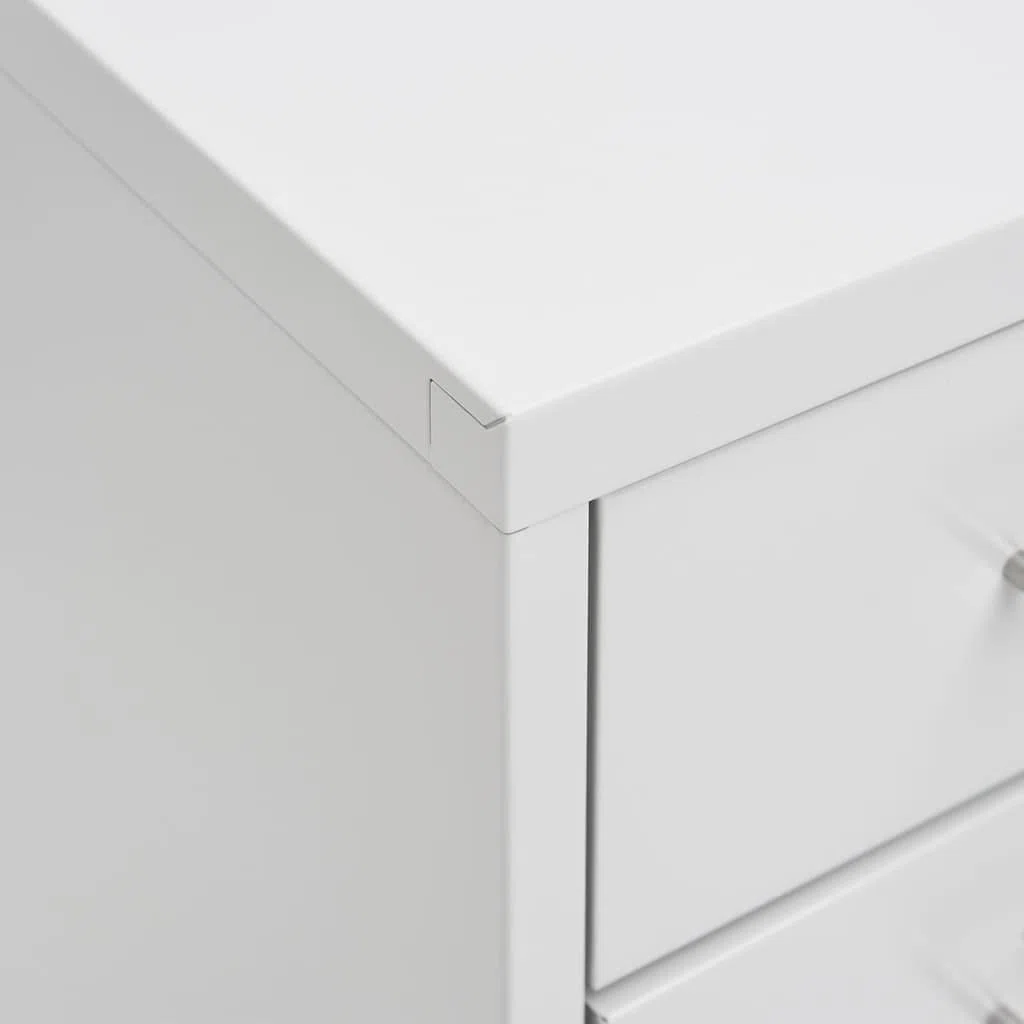 vidaXL Classeur Mobile Armoire à Dossiers Armoire de Classement Stockage de Fichiers Meuble de Classement Bureau Gris 28x41x109 cm Métal