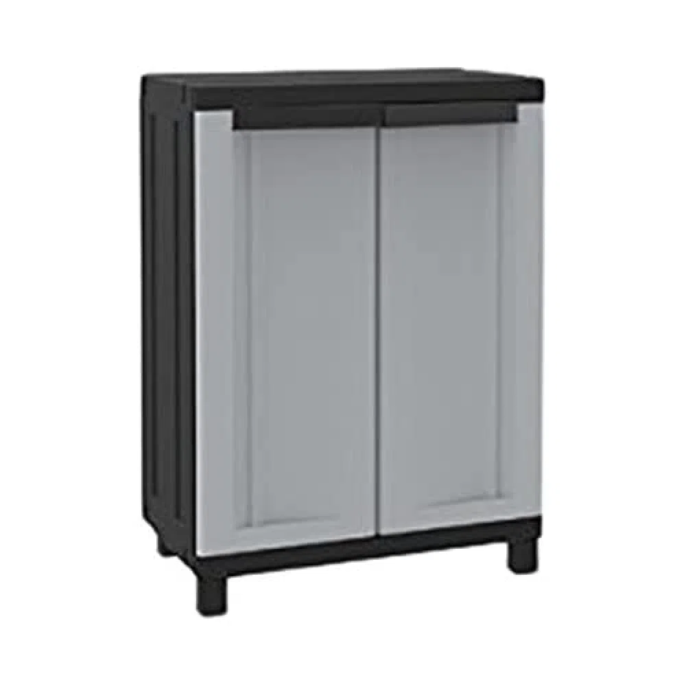 Terry - Twist Black 680, Armoire à 2 portes, 1 Étagère Intérieure, pour Intérieur et Extérieur Couvert, 68x39x91,5 cm