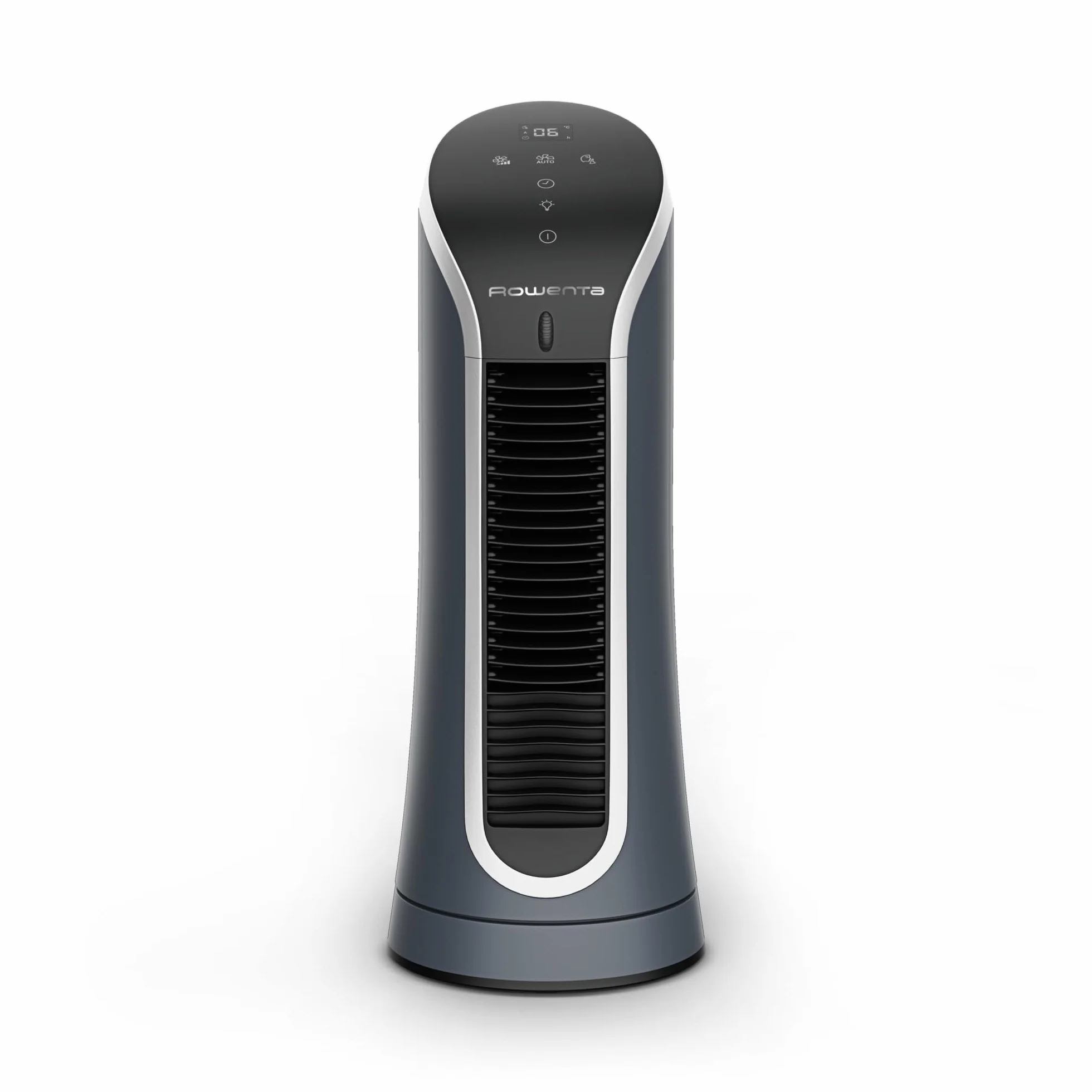 Rowenta Eole Compact, Ventilateur colonne, Rafraîchissement intense, Silencieux, Econome en énergie, Compact, Eco-conçu VU6220F0, Noir et Blanc