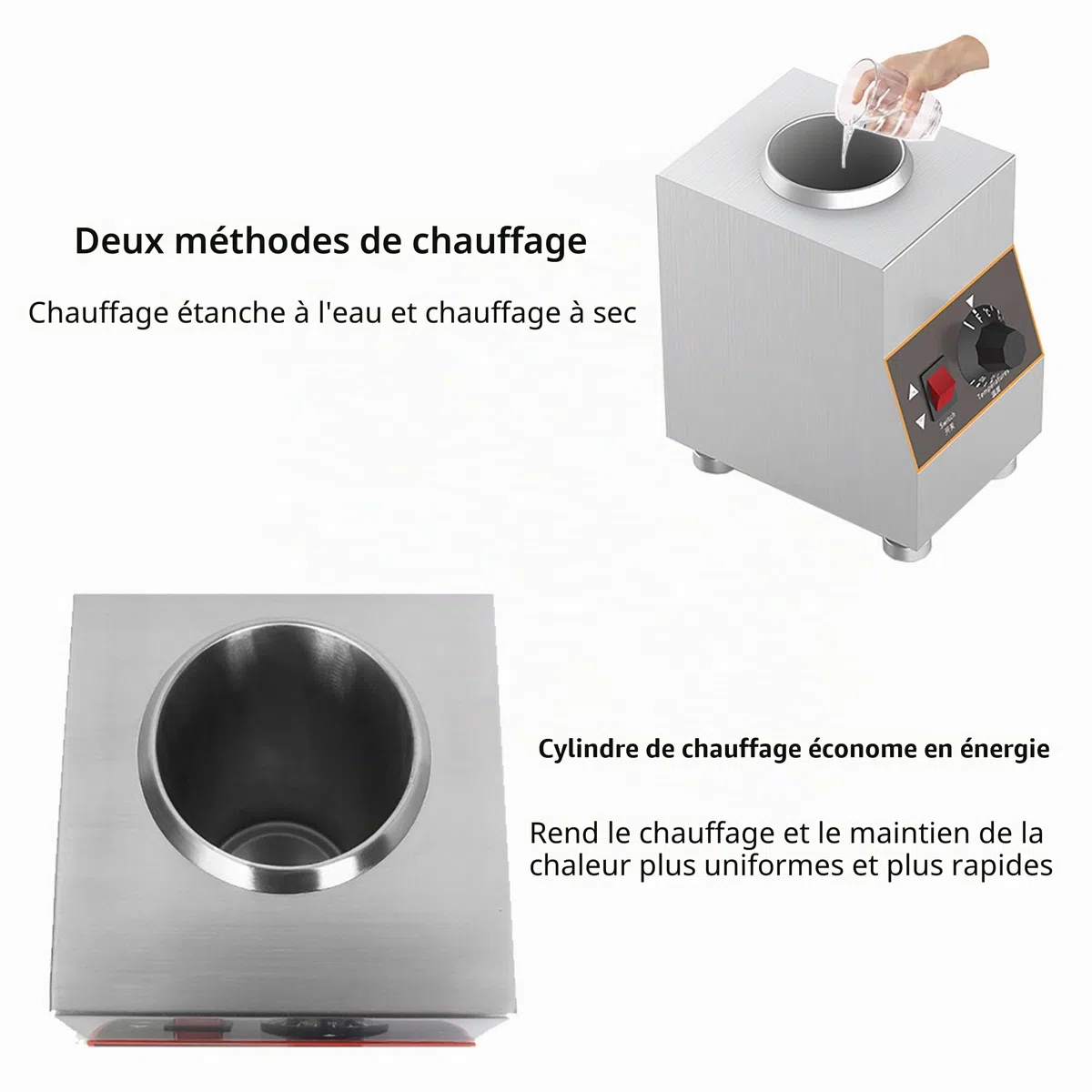 Réchauffeur électrique de sauce de nourriture de 240W, machine de conservation de chaleur de confiture, sauces chaudes de fromage de beurre de chocolat, bouteille de garnitures 1-4