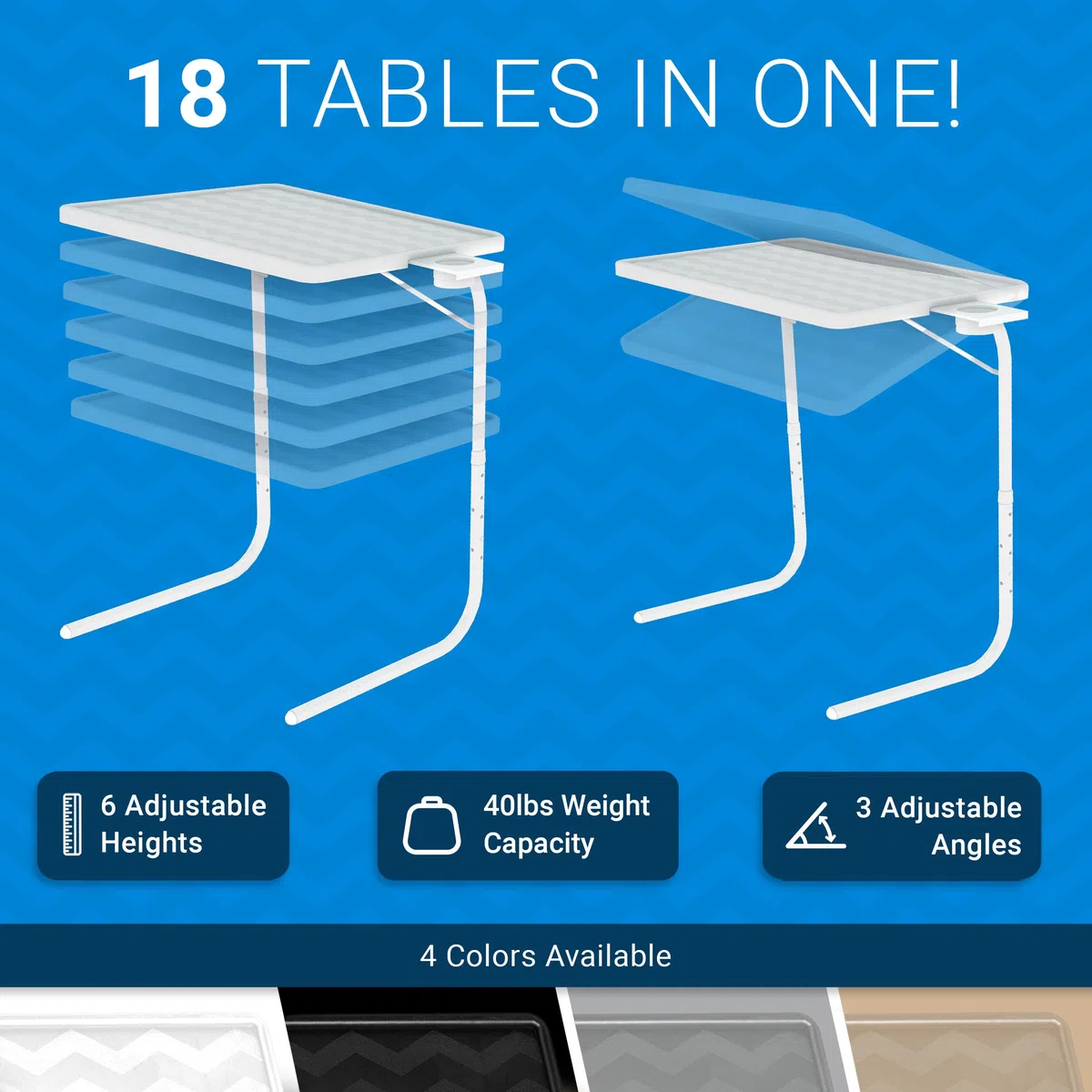 Table-Mate Table Plateau, Blanc, II