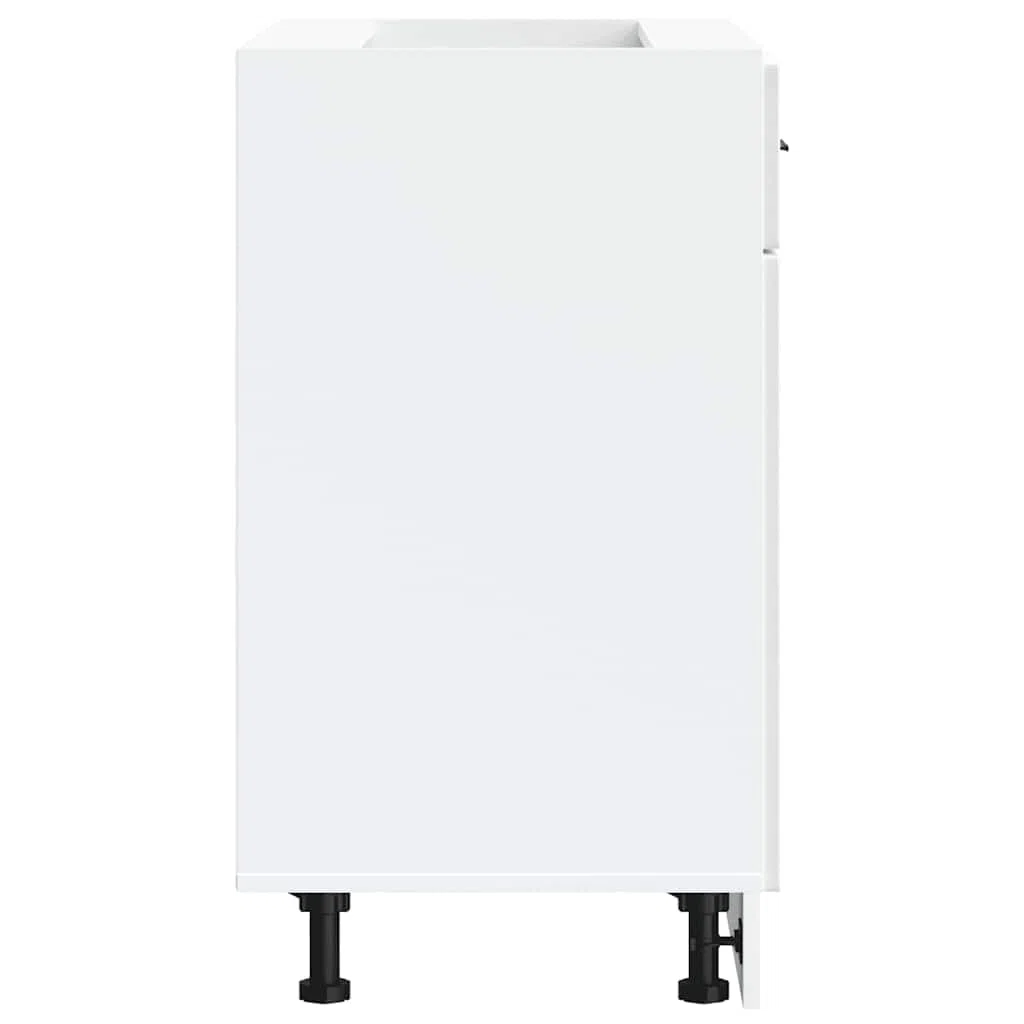 vidaXL Armoire de Cuisine Porto Blanc Brillant Bois ingénierie