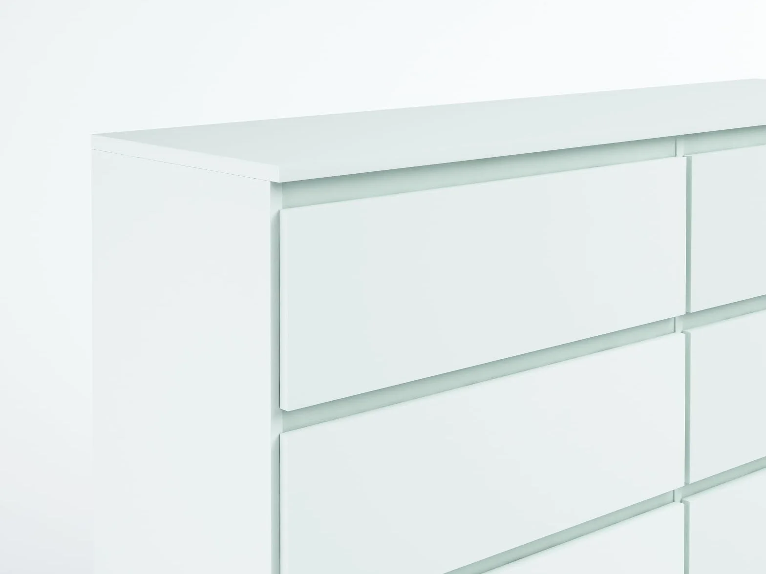 meble masztalerz Commode Chambre avec 8 Tiroirs - Meuble de Rangement pour Salon et Entrée Couloir - Spacieuse et Design - Blanc - 120x101,5x39 cm