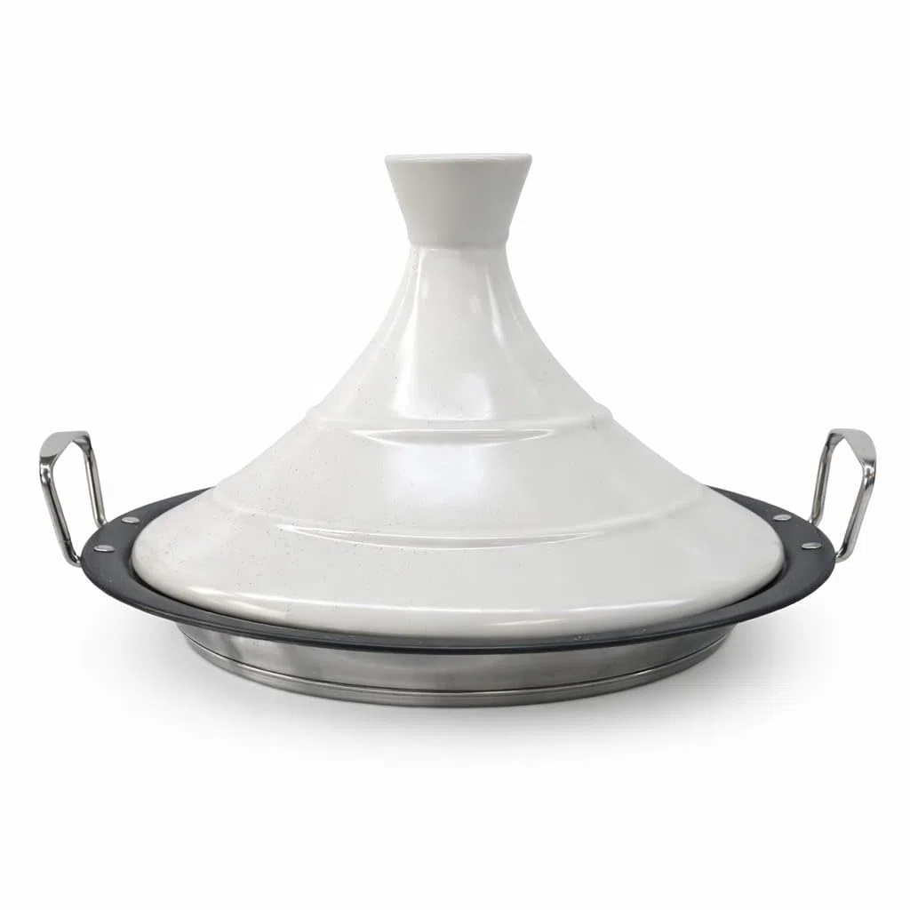 Tajine Induction 38cm - Plat à Tajine INOX - Revêtement antiadhésif - Toutes Sources de Chaleur : Induction Et Four Inclus
