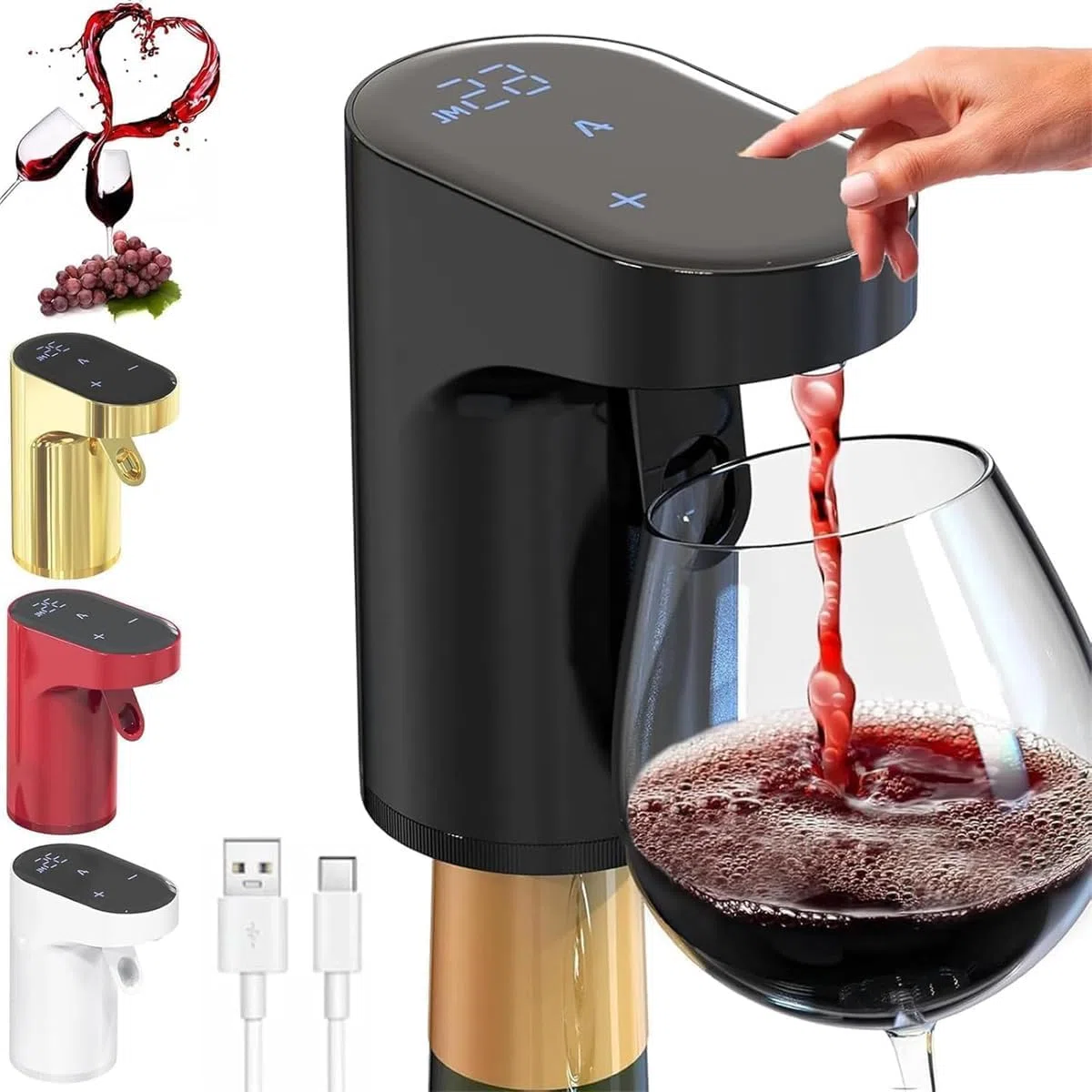 Sipvault – Distributeur de boissons alcoolisées, distributeur de boissons Sip Vault pour whisky, distributeur intelligent d'alcool, décanteur de vin électrique, distributeur verseur, quantité réglable