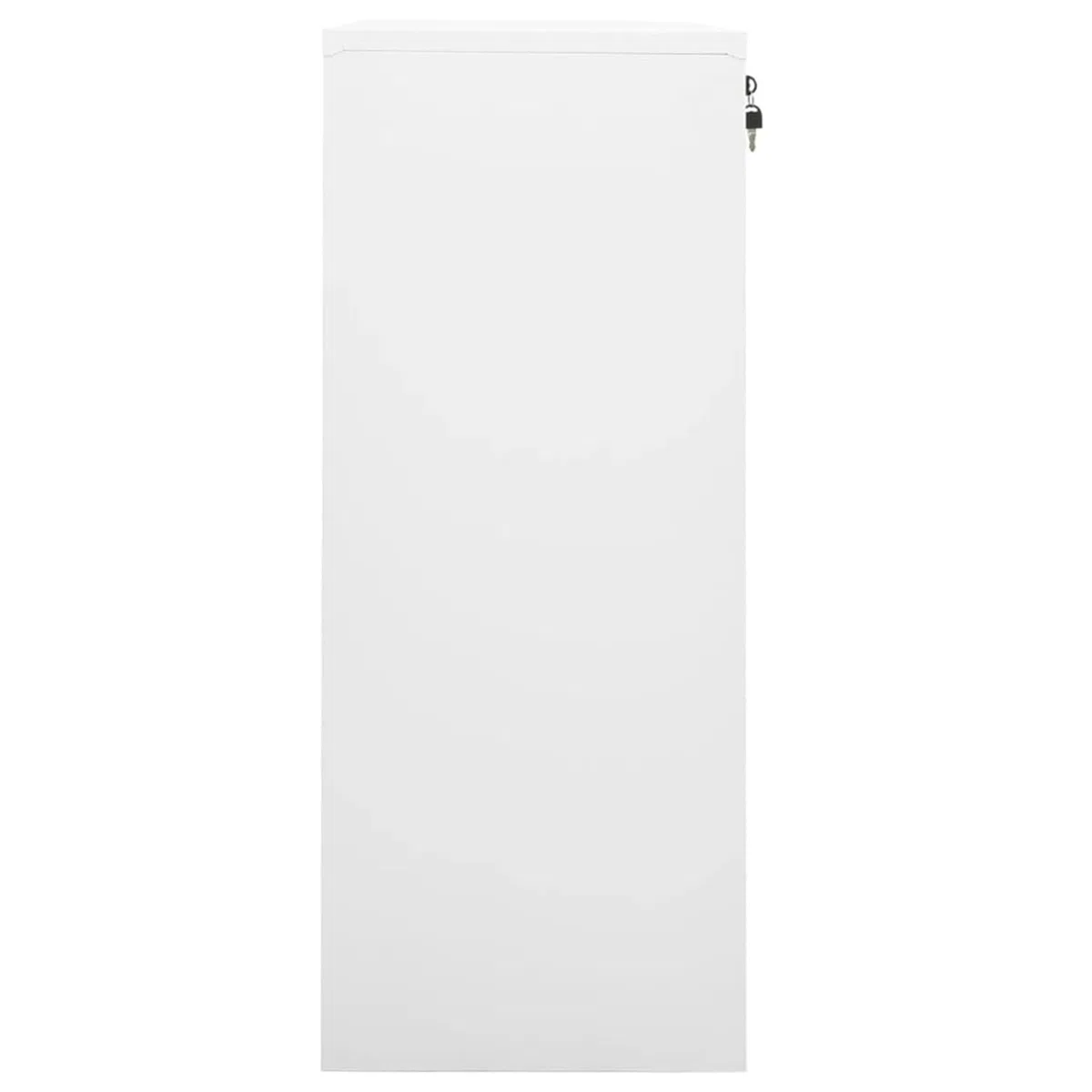 Capwee Meuble de Rangement Bureau avec tiroirs Casier de Rangement Metal Armoire Metallique Armoire avec Serrure pour Bureau Salon Garage-Blanc-90x40x102 cm-2
