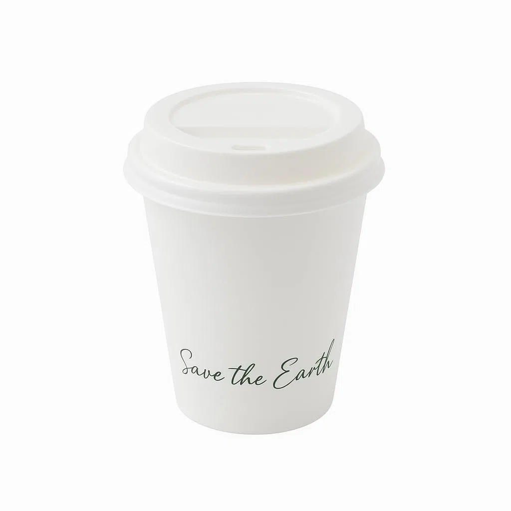 Générique 1000 Gobelets 20 cl (7 oz) en Carton Blanc avec Couvercles en Plastique – Tasses Jetables avec Couvercles Hermétiques et Résistants pour Boissons Chaudes et Froides