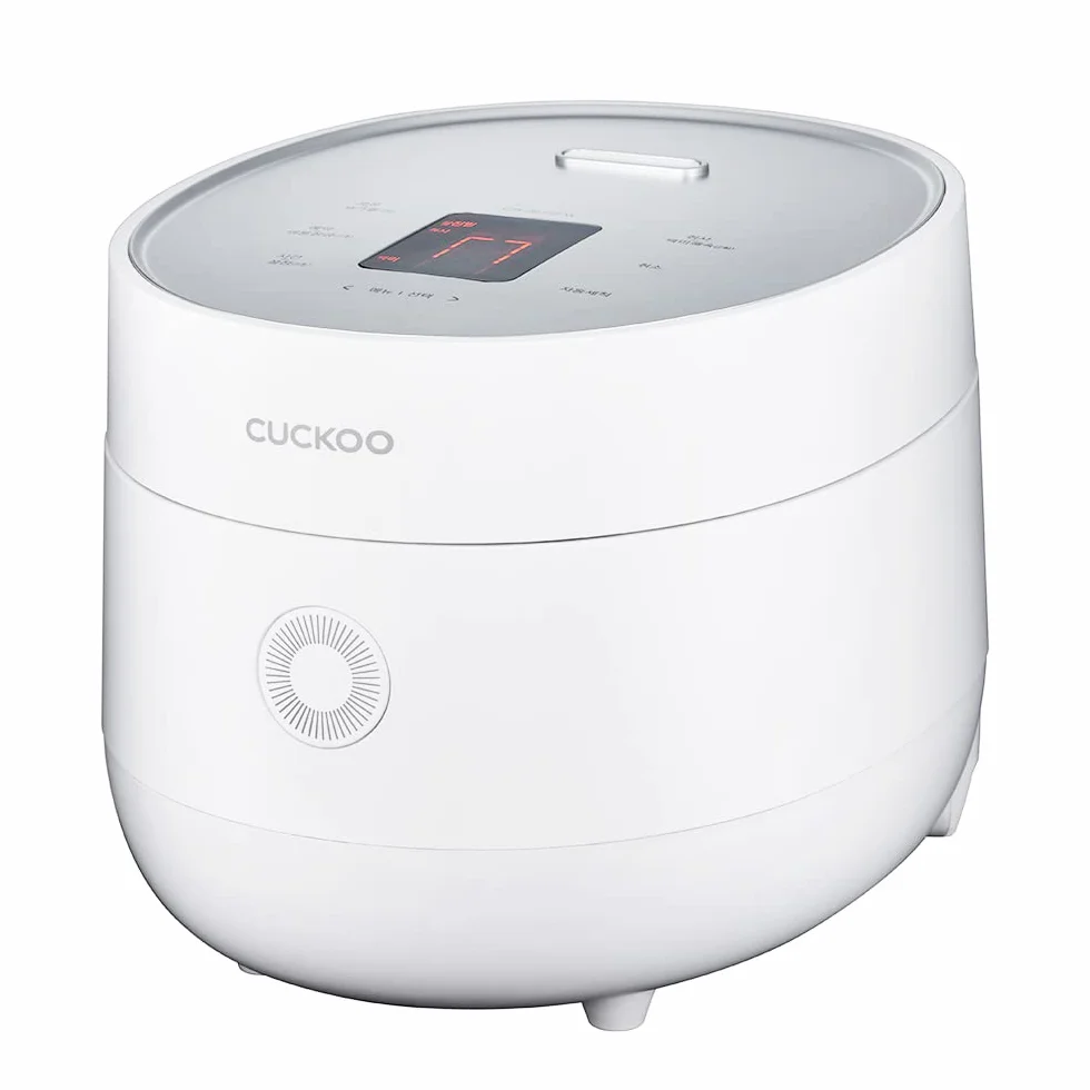 CUCKOO CR-0675F | 6 tasses (non cuites) cuiseur à riz | 13 options de menu : quinoa, flocons d'avoine, riz brun et plus, écran tactile, pot intérieur antiadhésif | blanc