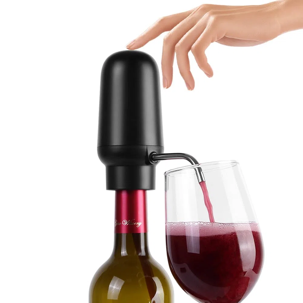 Décanter à Vin Électrique, Aérateur et Verseur de Vin Une touche, Automatique Pompe Aérateur Rechargeable rapide intelligent