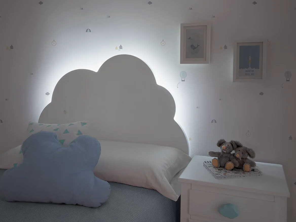 Bainba tête de lit Enfant Nuage avec lumière - 90 cm