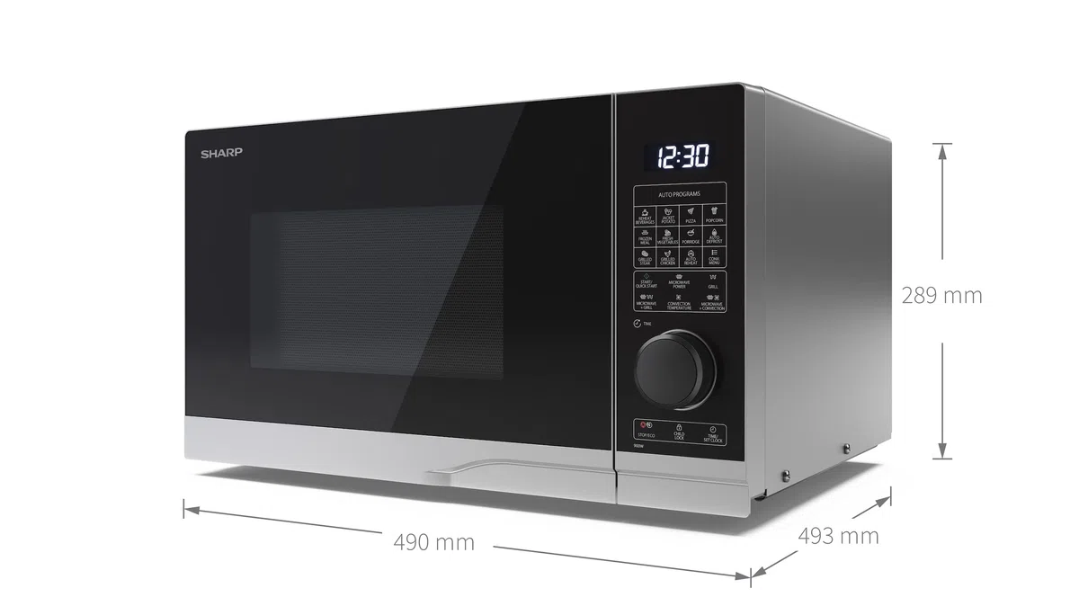 Four micro-ondes Sharp YC-PC254AE-S + Convection, 25 Litres, 900W