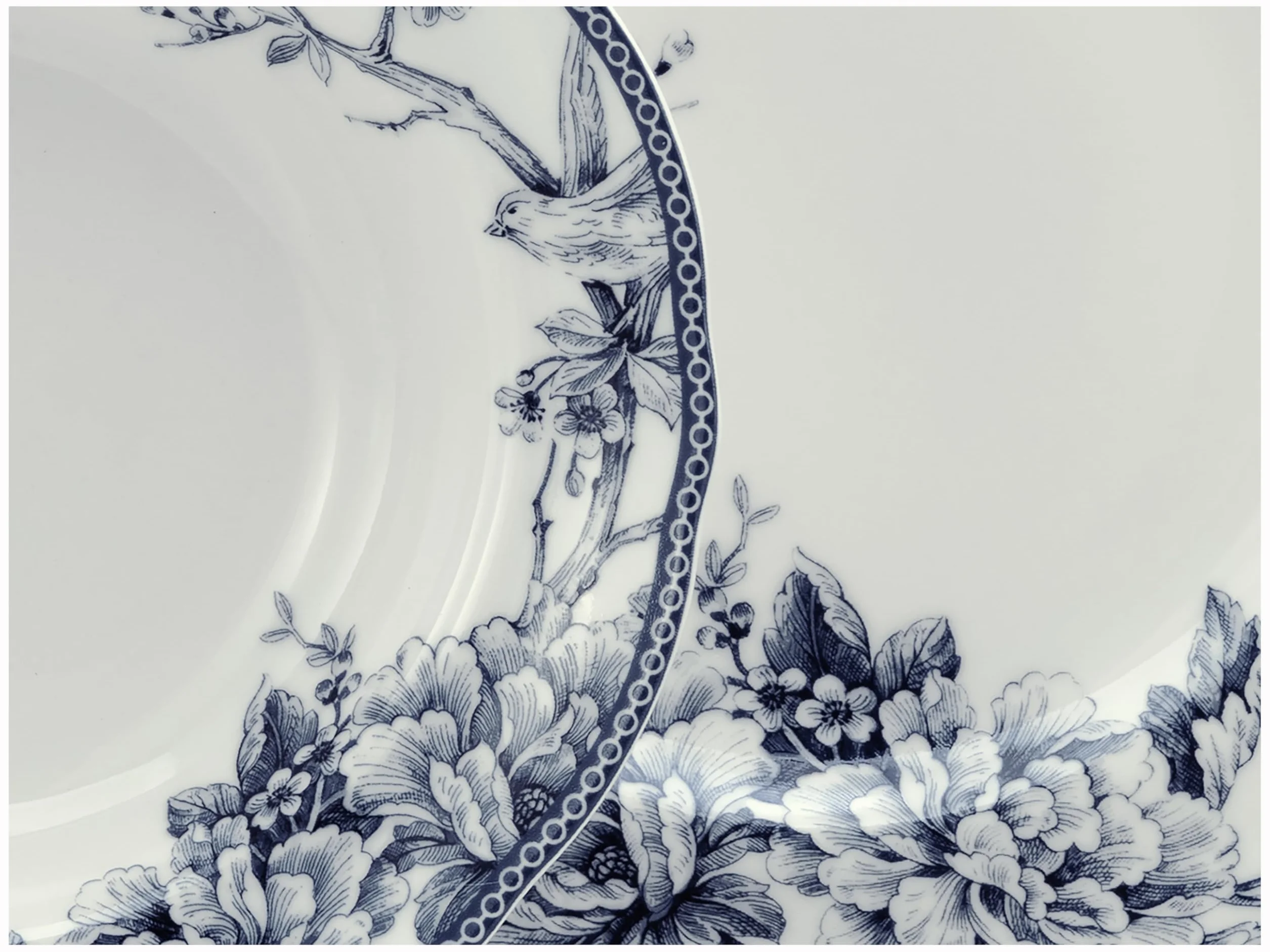 CreaTable, 24776 Série Adelaide Blue Service de table 16 pièces en porcelaine pour 4 personnes, passe au lave-vaisselle et au micro-ondes, production de qualité