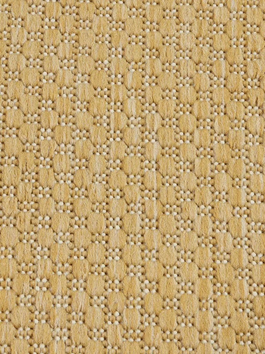 RugVista Clio, Tapis intérieur et extérieur, Modernes, Ø 250 cm, Rond, Poil Moyen, Porch, Lavage à la Main Seulement, Résistant aux UV, Clair Jaune