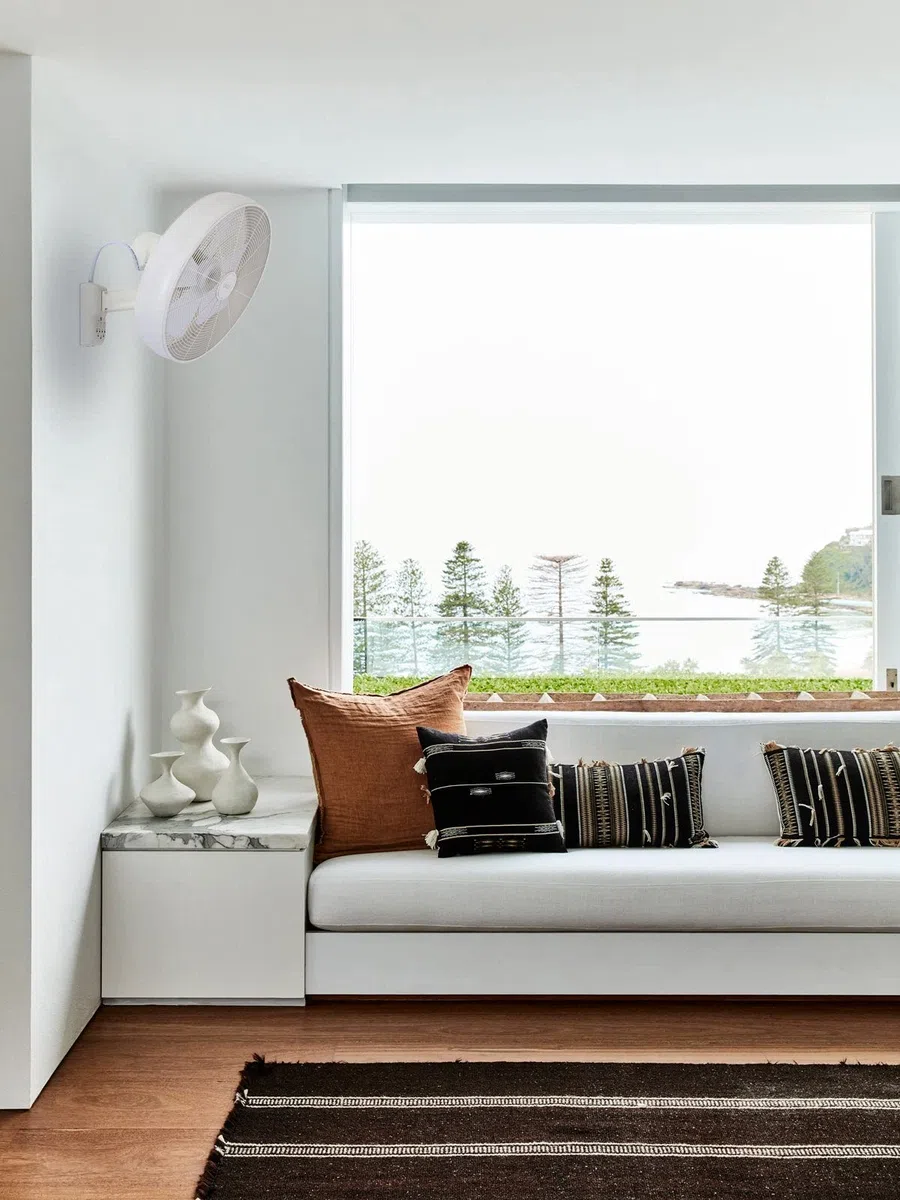 Beacon Lighting Breeze Ventilateur mural avec télécommande Blanc 41 cm