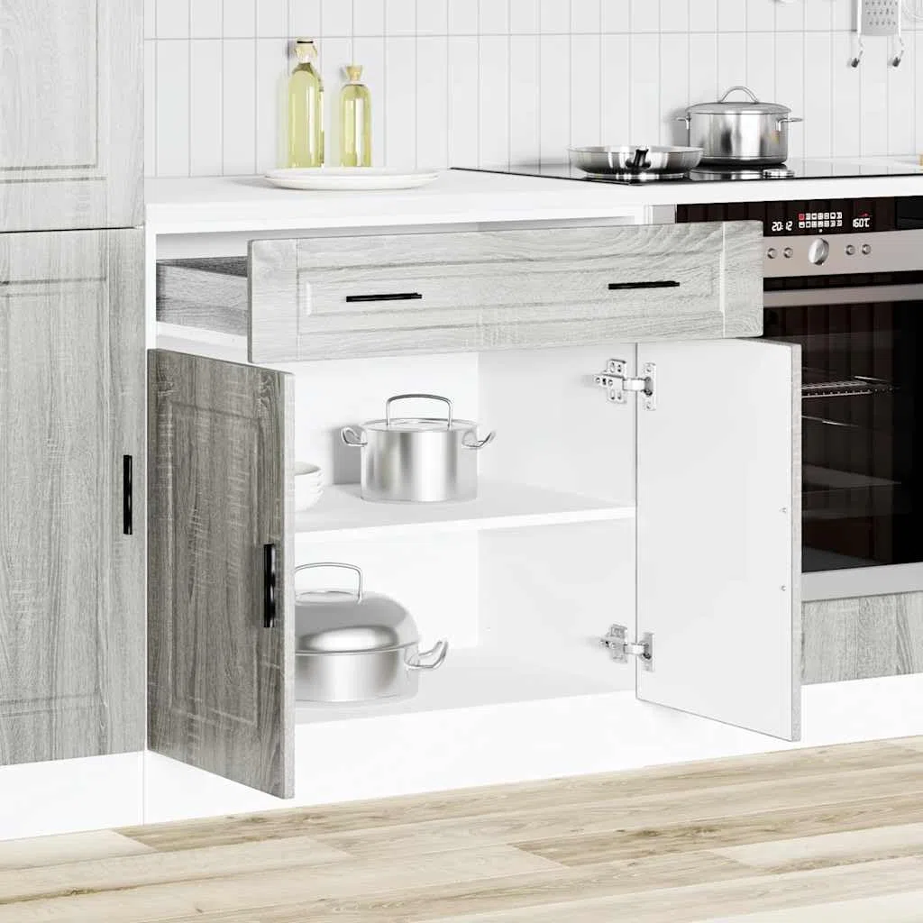 vidaXL Armoire de Cuisine Porto Sonoma Gris Bois d'ingénierie