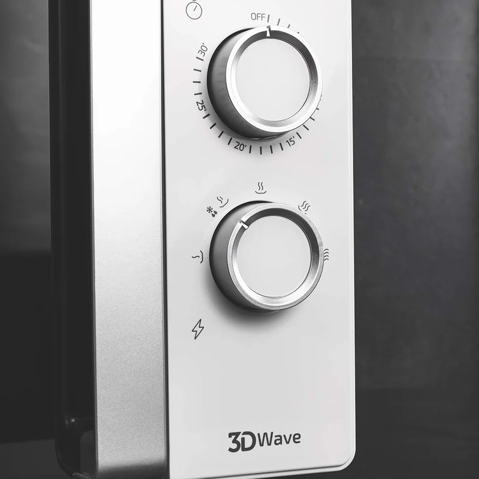 Cecotec Micro-ondes ProClean 4010. Capacité d’23 L, Revêtement Ready2Clean, 700 W de Puissance, 6 Niveaux de Fonctionnement, Minuterie 30 minutes, Mode Décongeler, Finition en Blanc. (Sans Grille)