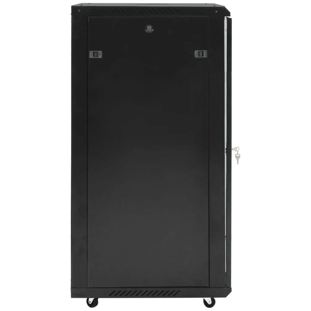 vidaXL Coffret de réseau 22U 19" IP20 Noir 60x60x120 cm, Coffret de réseau sur Pied, Armoire de données, Support de réseau