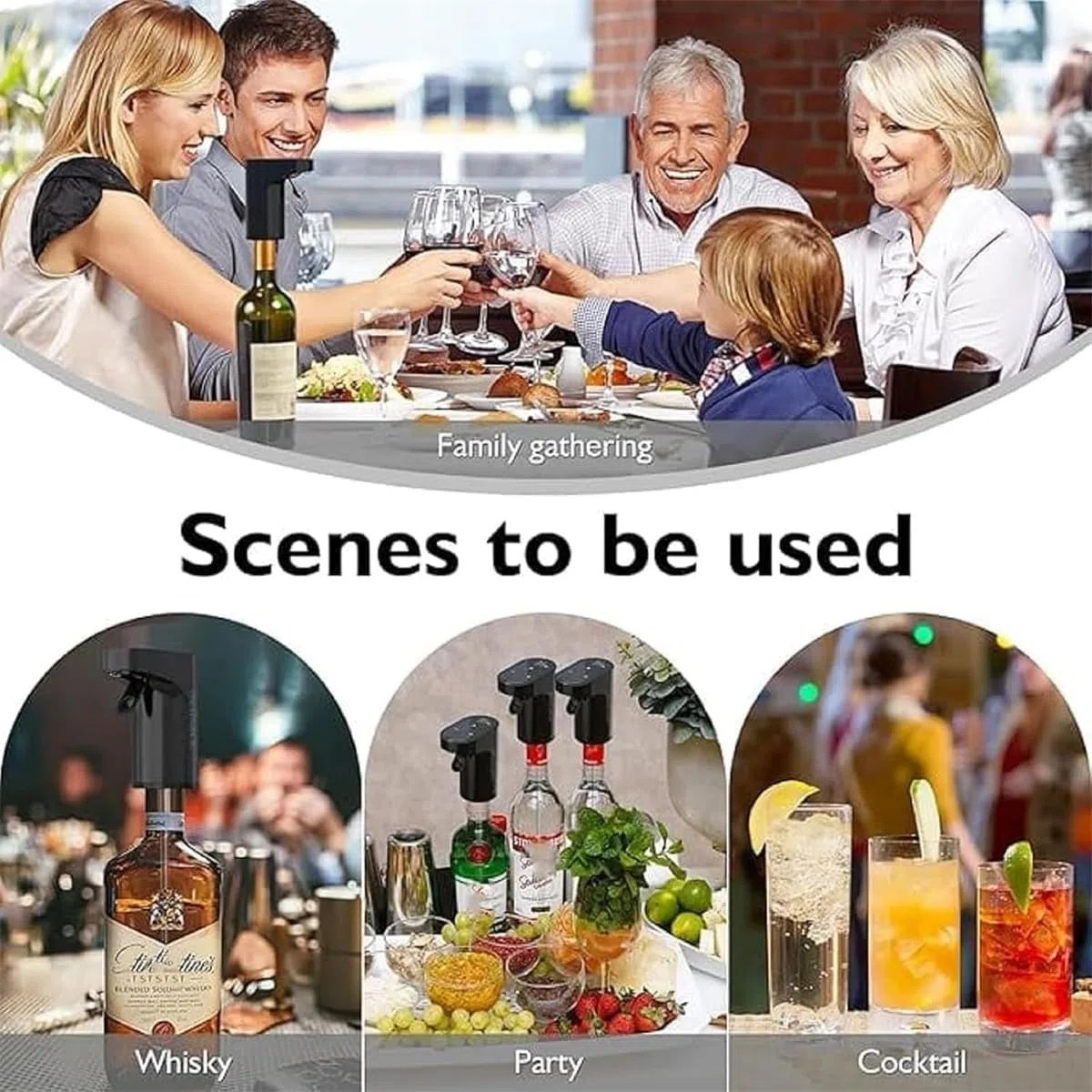 Sipvault – Distributeur de boissons alcoolisées, distributeur de boissons Sip Vault pour whisky, distributeur intelligent d'alcool, décanteur de vin électrique, distributeur verseur, quantité réglable