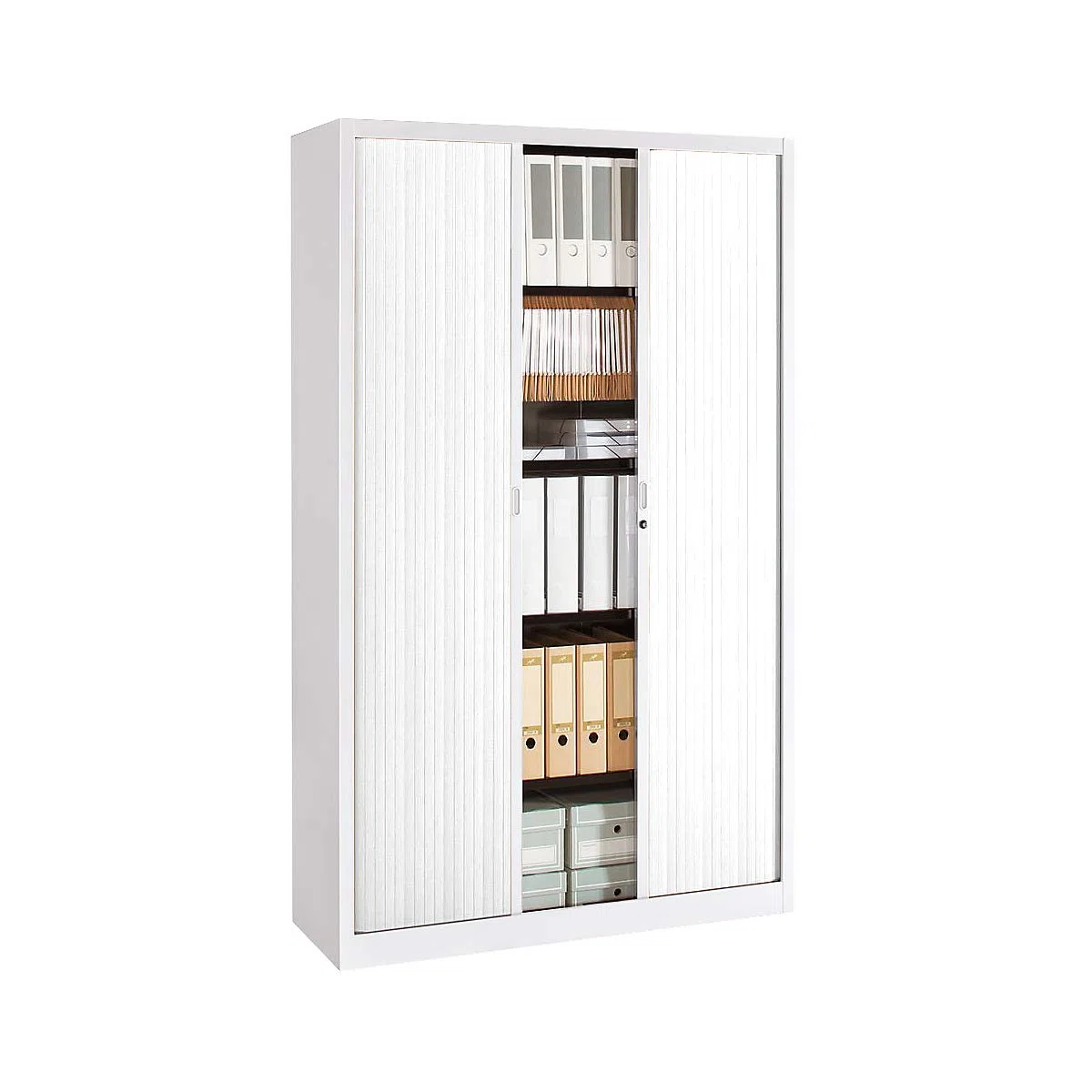 Pierre Henry | Armoire à Rideaux 198 x 120 x 43 cm | Blanc | Meuble de Rangement