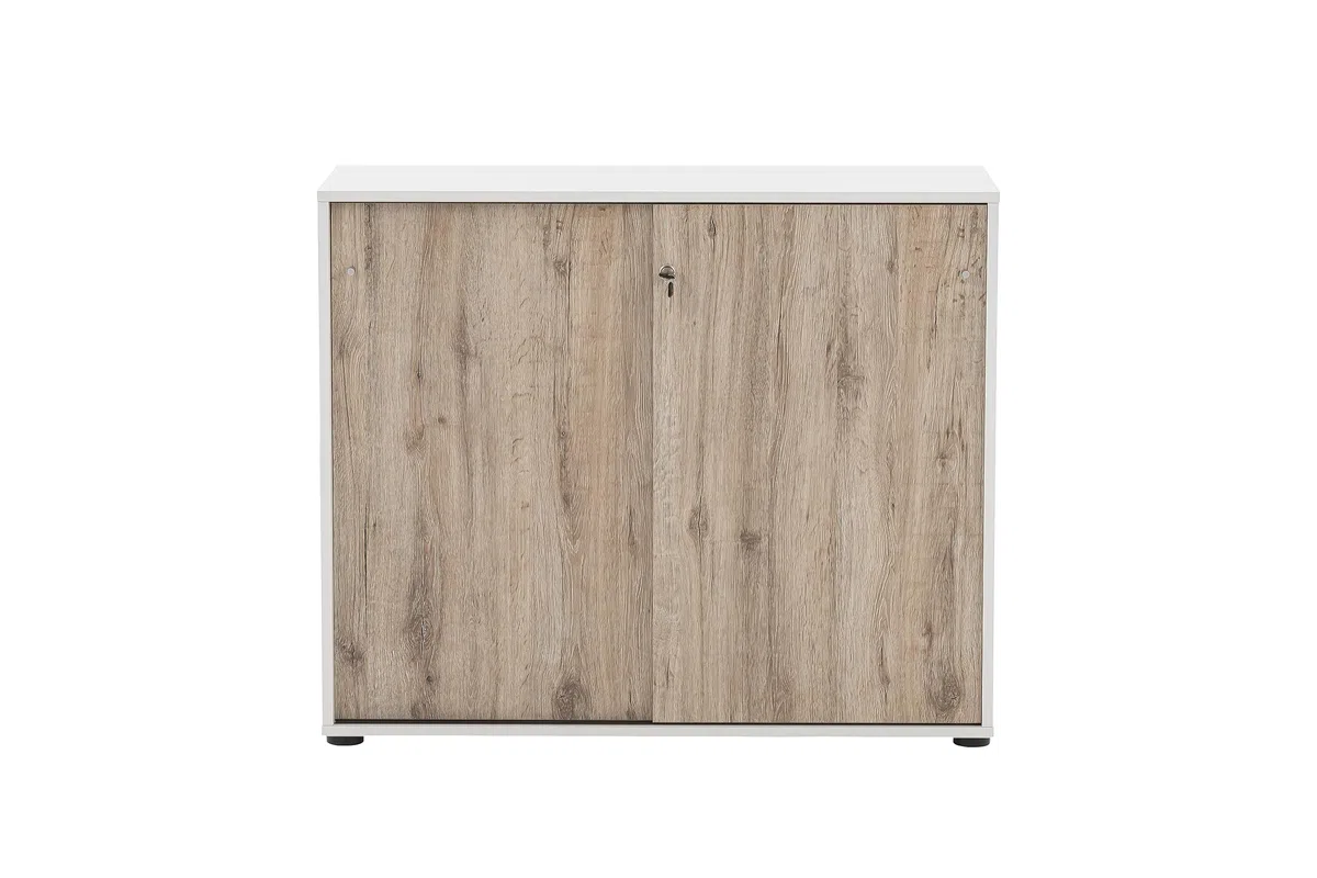 Schildmeyer Reno 400 701764 Armoire De Classement, Blanche/Décor Chêne Sauvage, 100 x 41 x 83,6 cm