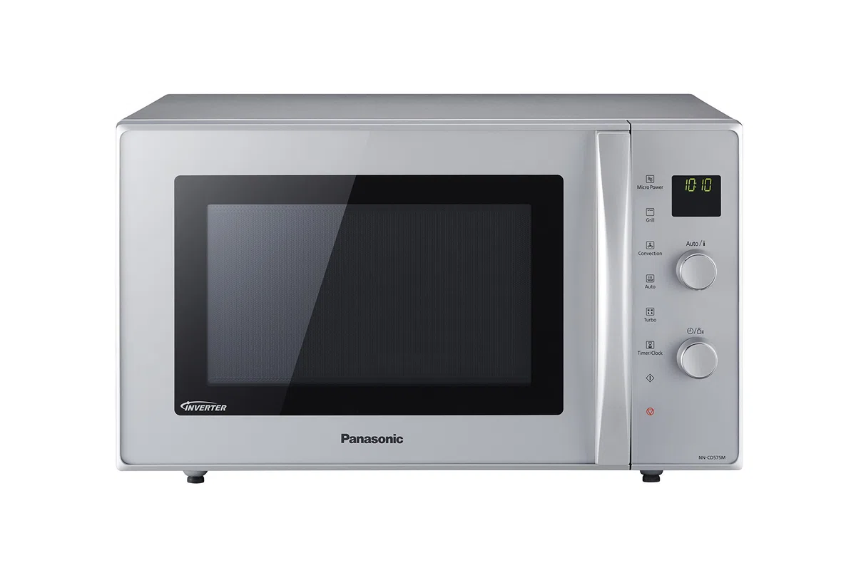 Panasonic NN-CD575MEPG | Four 3 En 1 Combiné, 27L, Inverter, Chaleur Tournante Ã€ 100-220°C, Gril Quartz 1300W, Micro-ondes 1000 W, Plat Crispy, Plateau Tournant 34 Cm, Argent â€“ Version FR