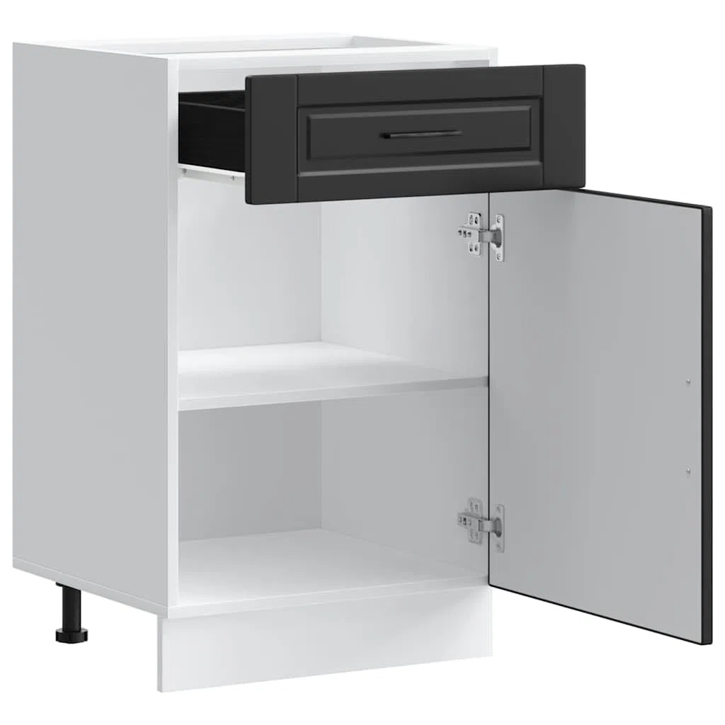 vidaXL Armoire de Cuisine Porto Noir Bois d'ingénierie