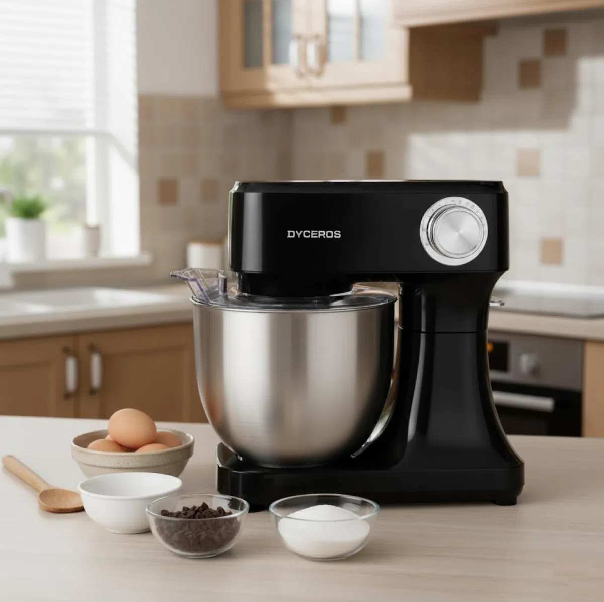 Robot pâtissier Dyceros Impastia 800W | Bol en acier inoxydable 5 L, 6 vitesses + turbo – Kit pâtisserie inclus