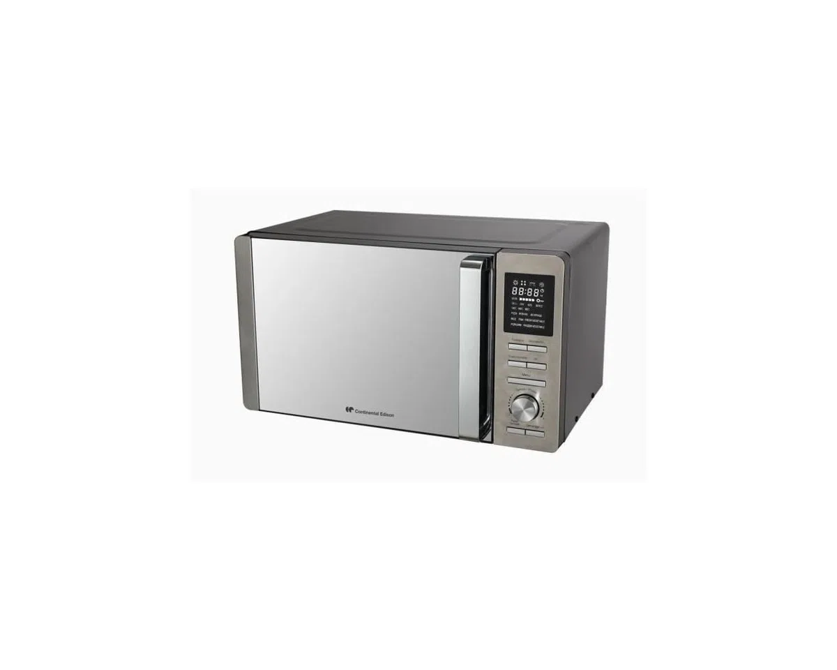Micro-ondes combiné - CONTINENTAL EDISON - CEMO25SG13S3 - Silver - 25 L - Porte Miroir - 1400 W - Grill 1200 W - Convection 1200 W